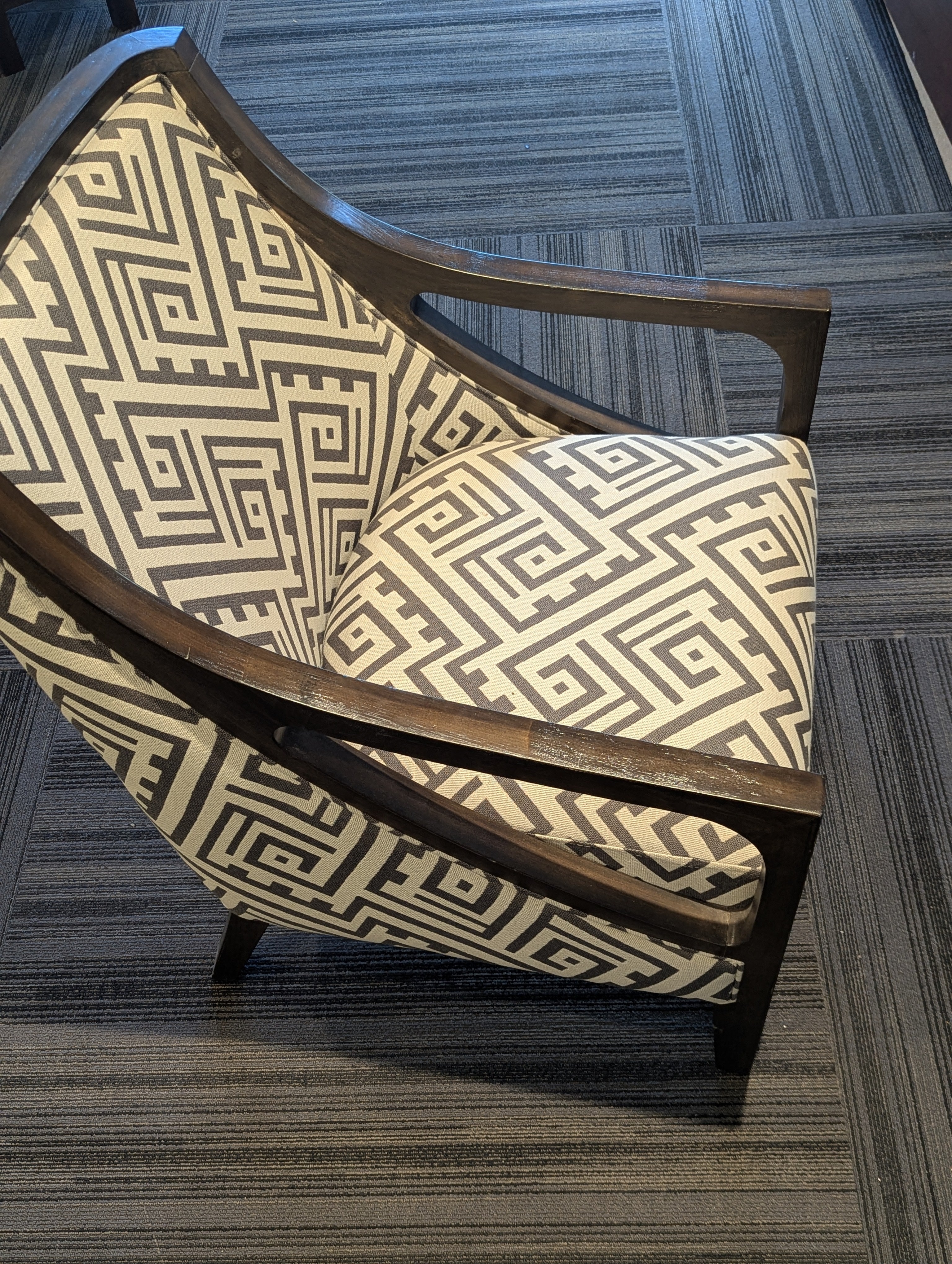 Black And White Tribal Accent Chair