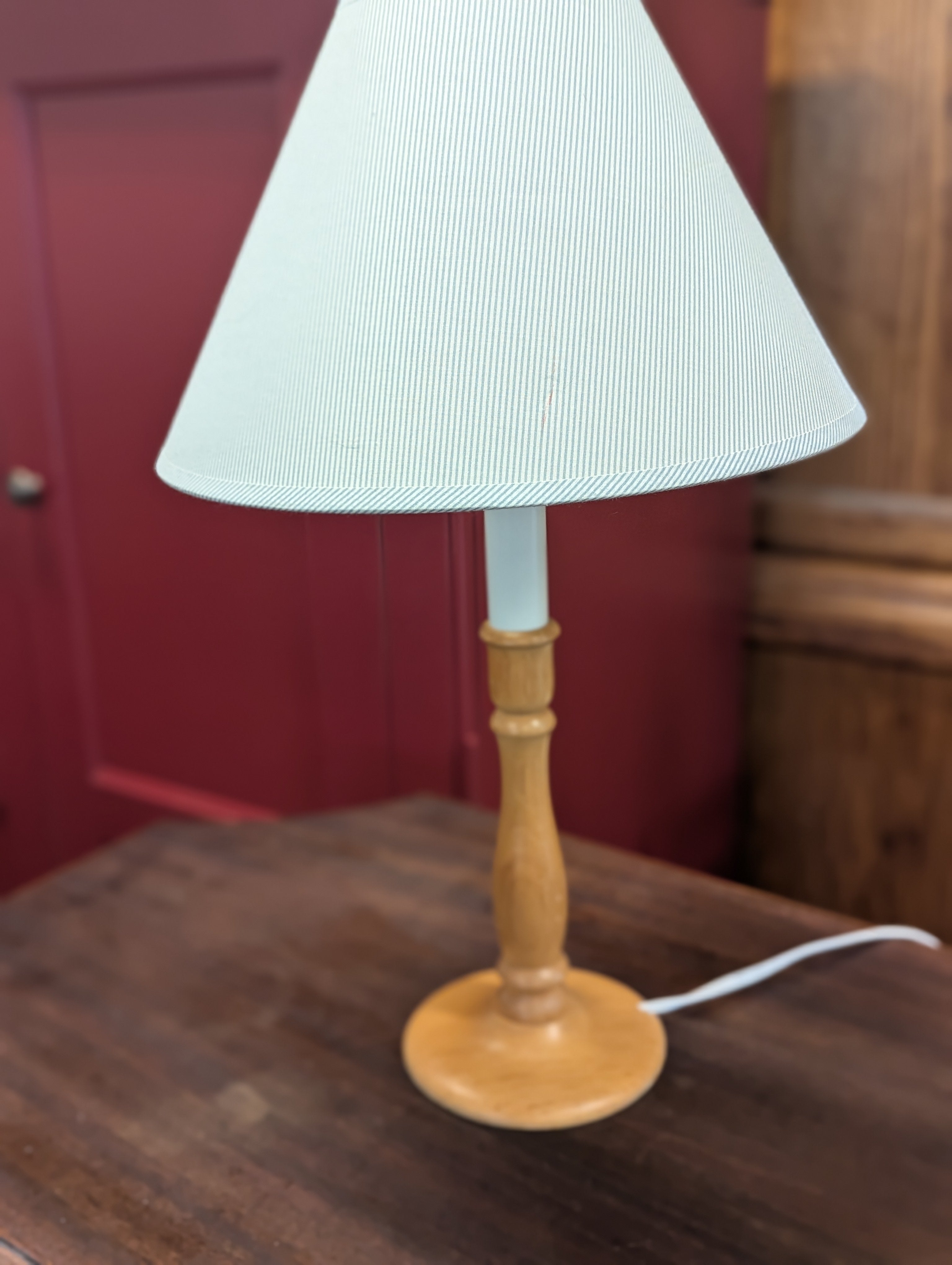 Oak And Wood Table Lamp