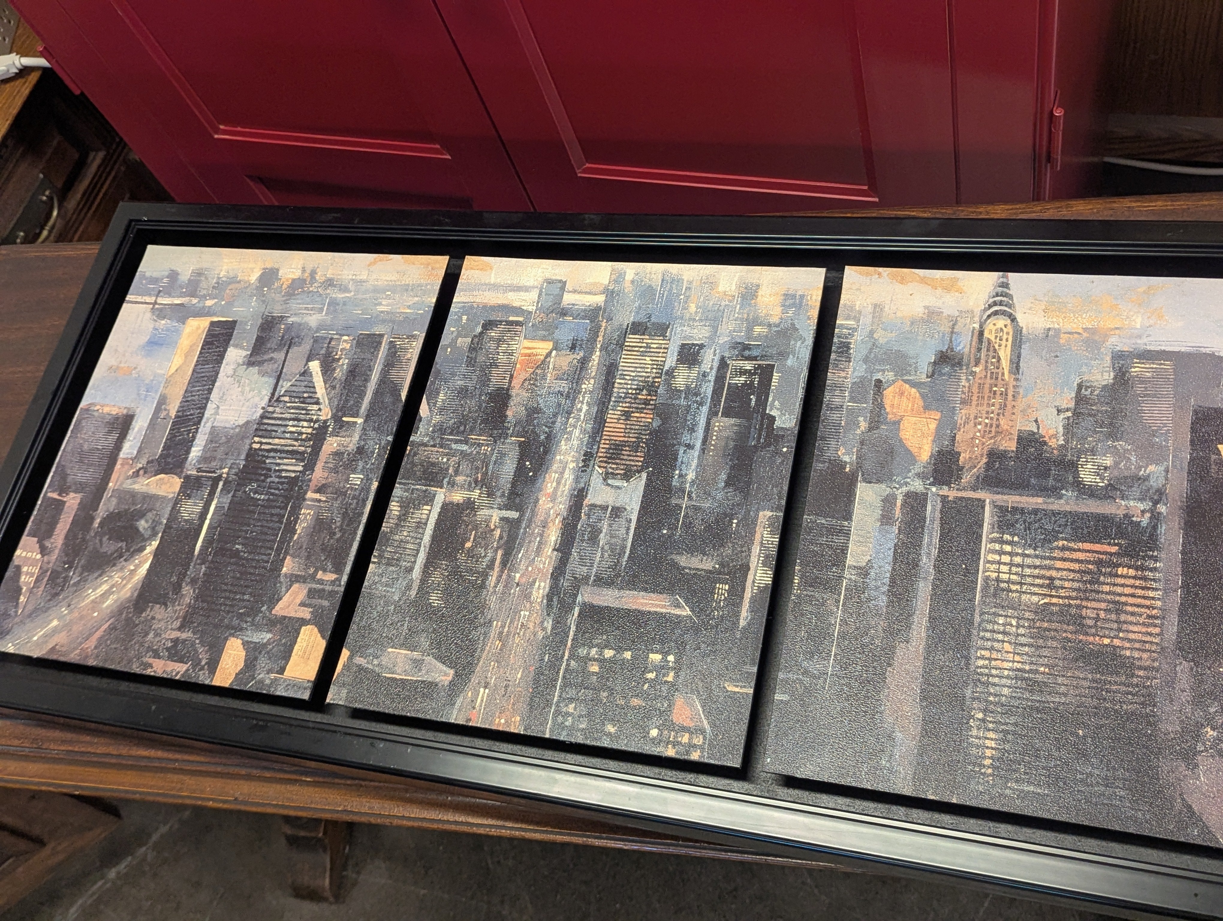 Oil Painting of Manhattan Skyline by Bofarull