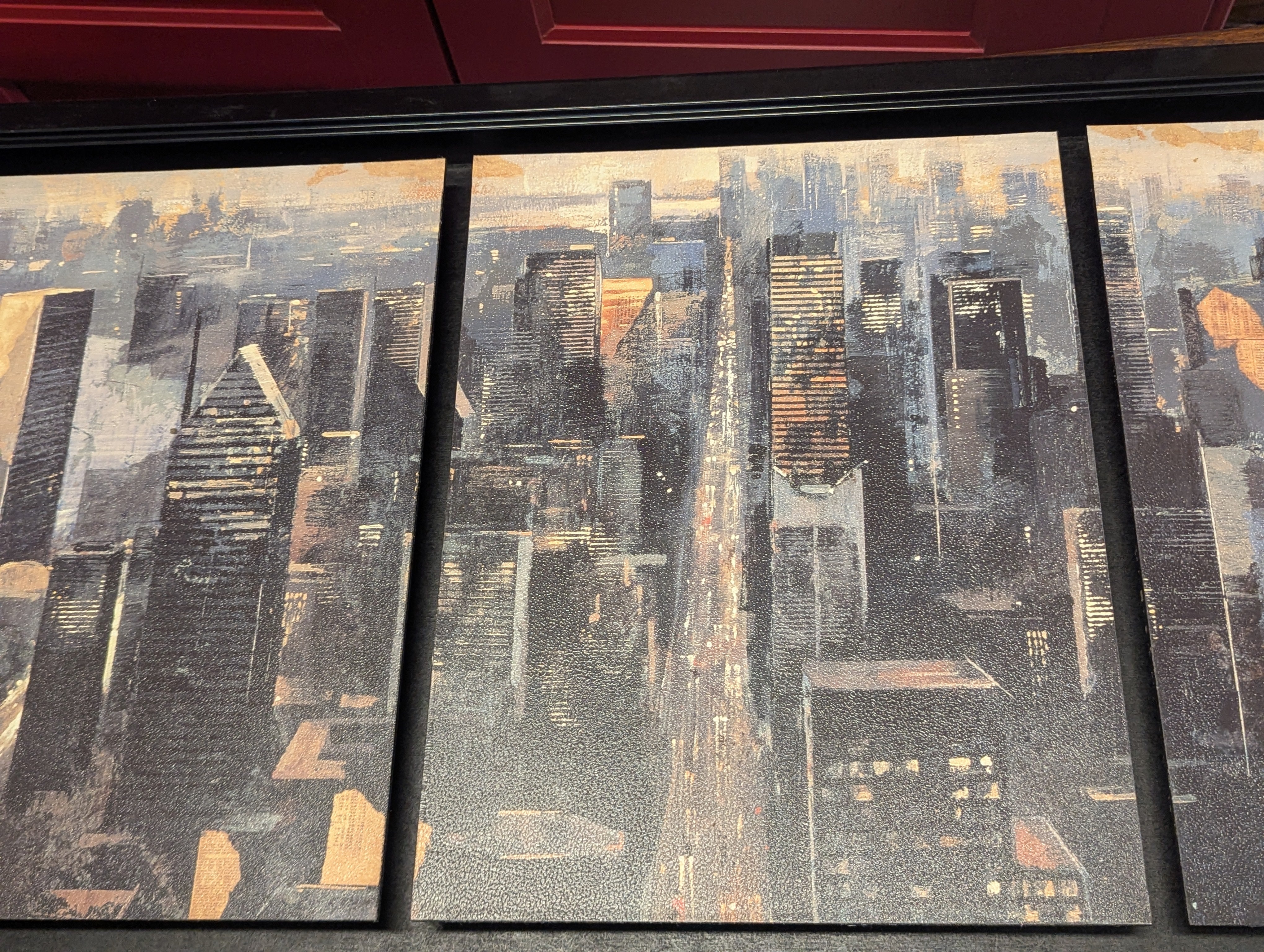 Oil Painting of Manhattan Skyline by Bofarull