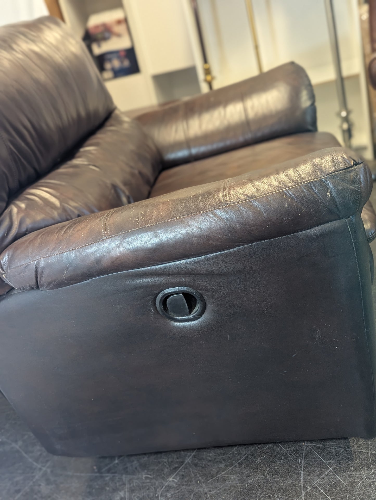 Large Brown Bucket Seat