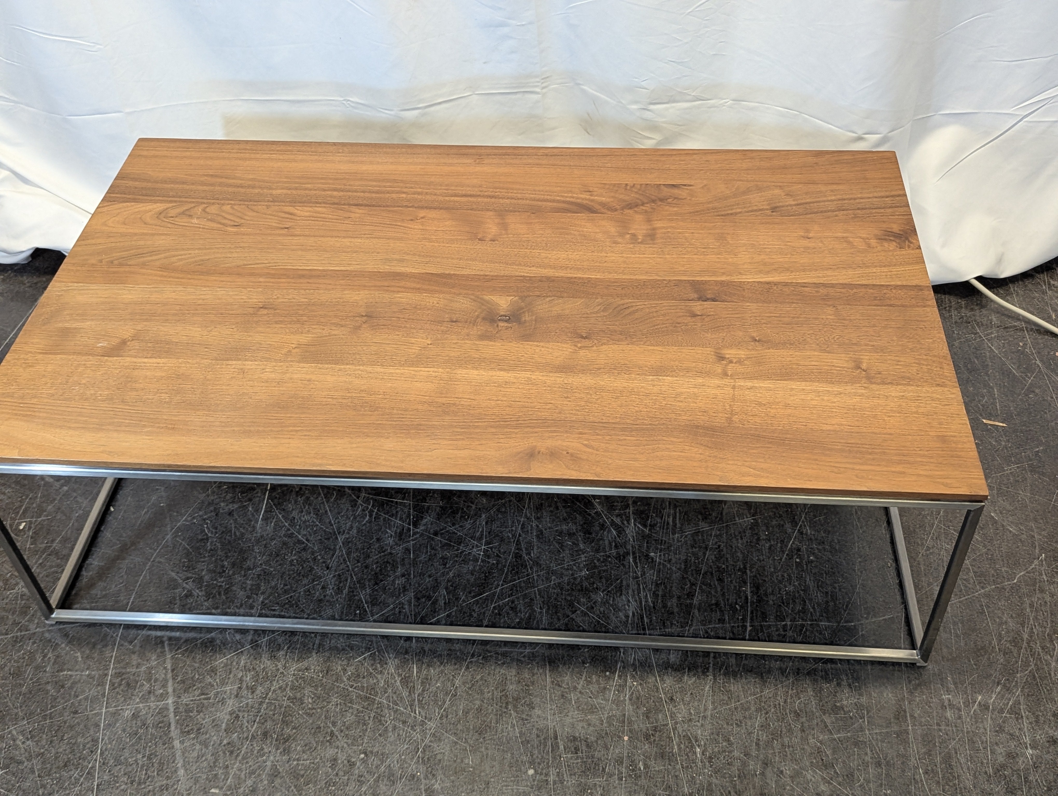 Metal and Wood Rectangle Coffee Table