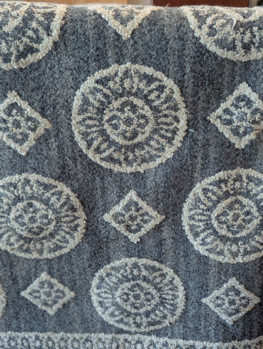 Grey And White Boho Runner