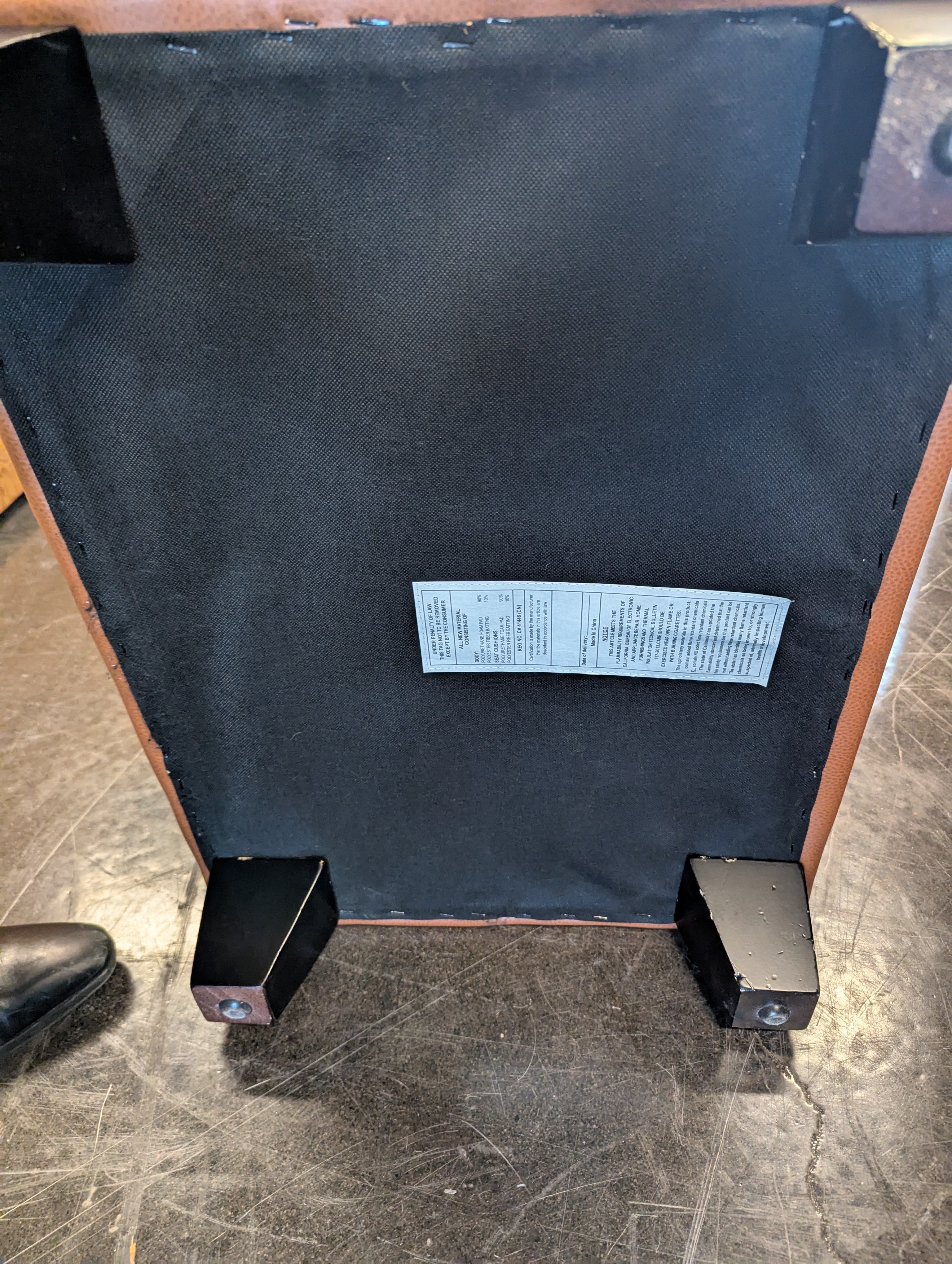 Brown Leather Ottoman With Storage