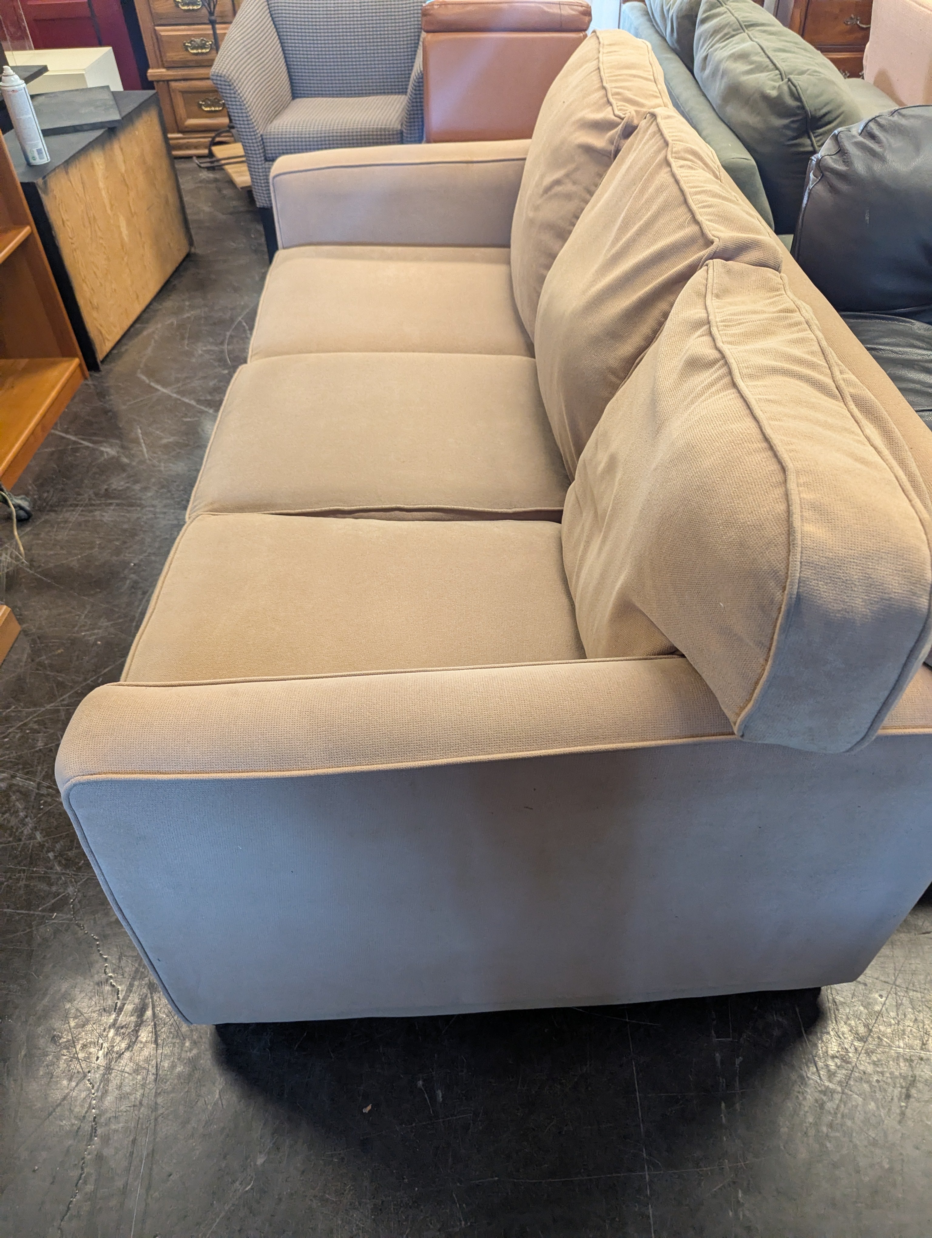 Cream Three Seat Sofa in Good Condition