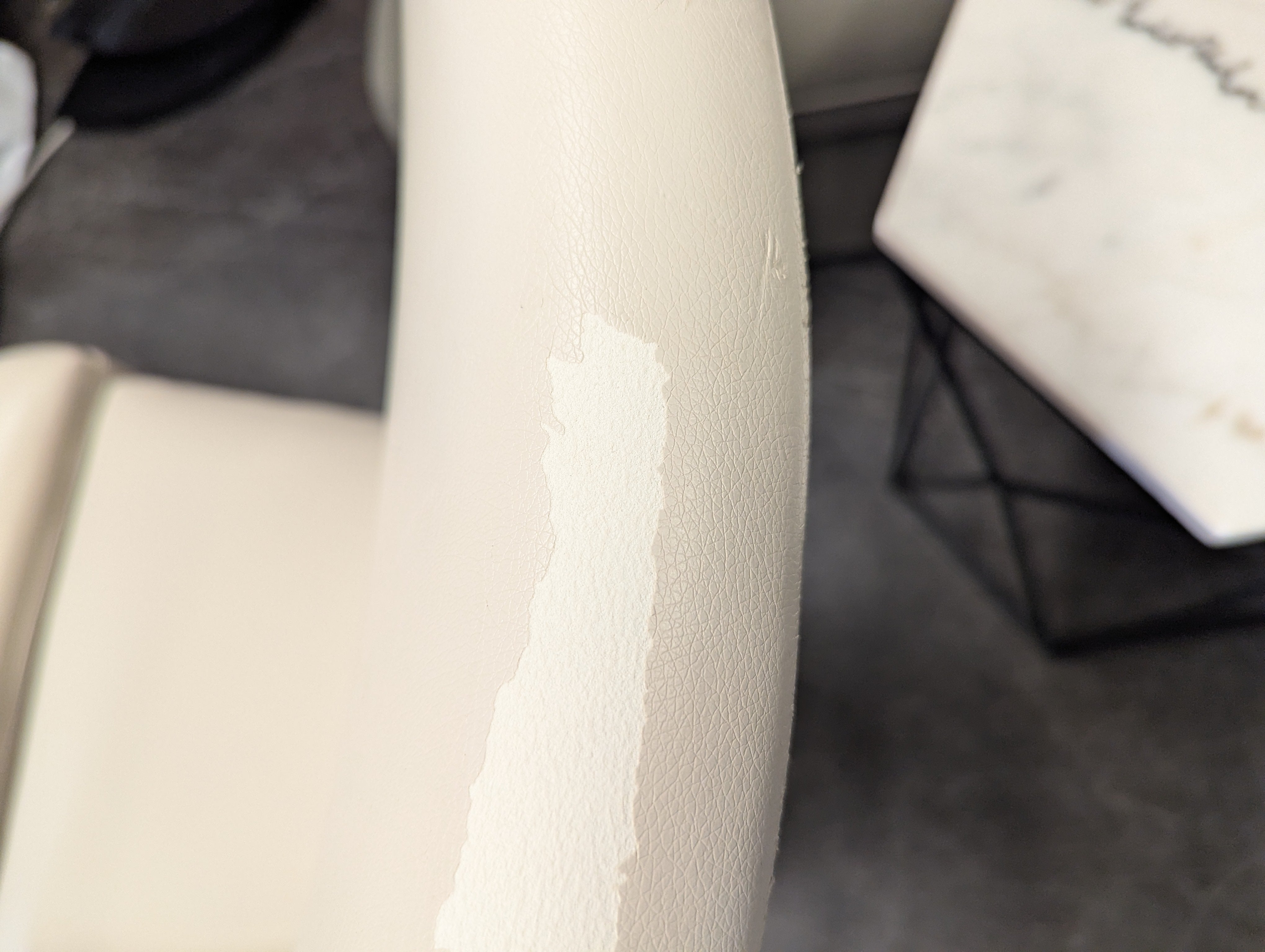 White Faux Leather Dining Chair