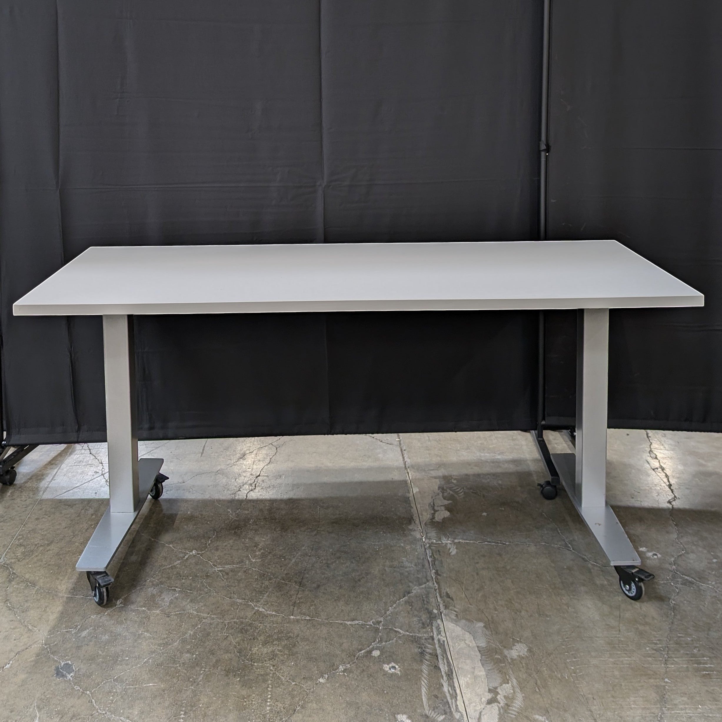 Sienna TL Modern White Top Table with Locking Casters