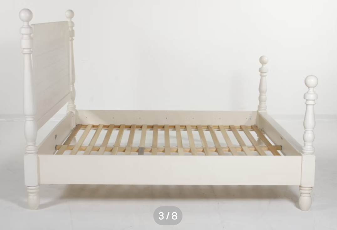 Pottery Barn "Caroline" Farmhouse Style, Color French White, Queen