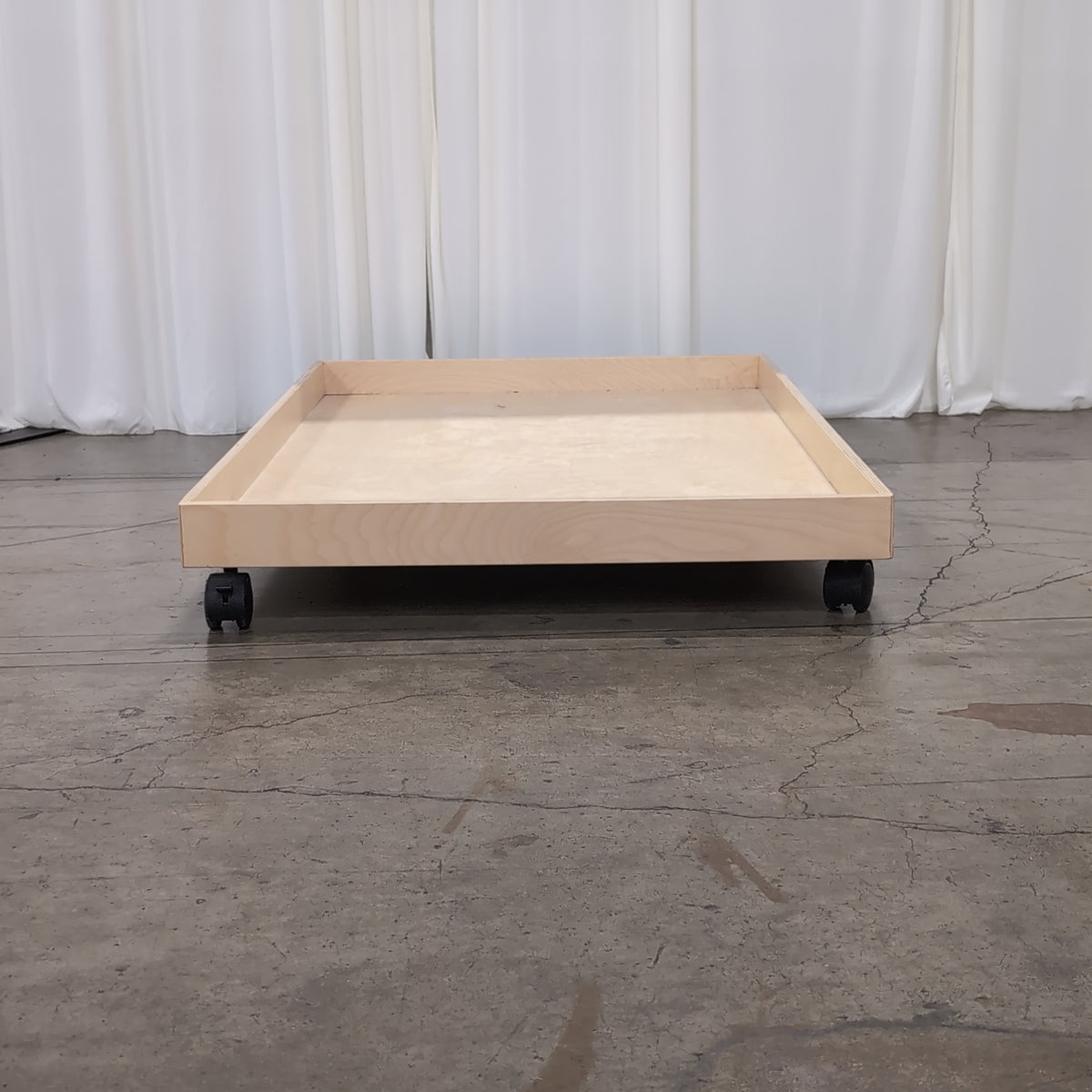 Light Wood Low Profile Platform Base