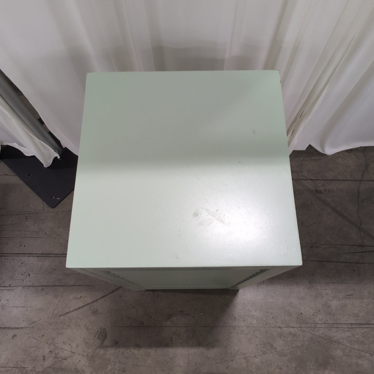 PT. Kayu Lima Utama Aqua Louvered Door Nightstand with Open Shelf