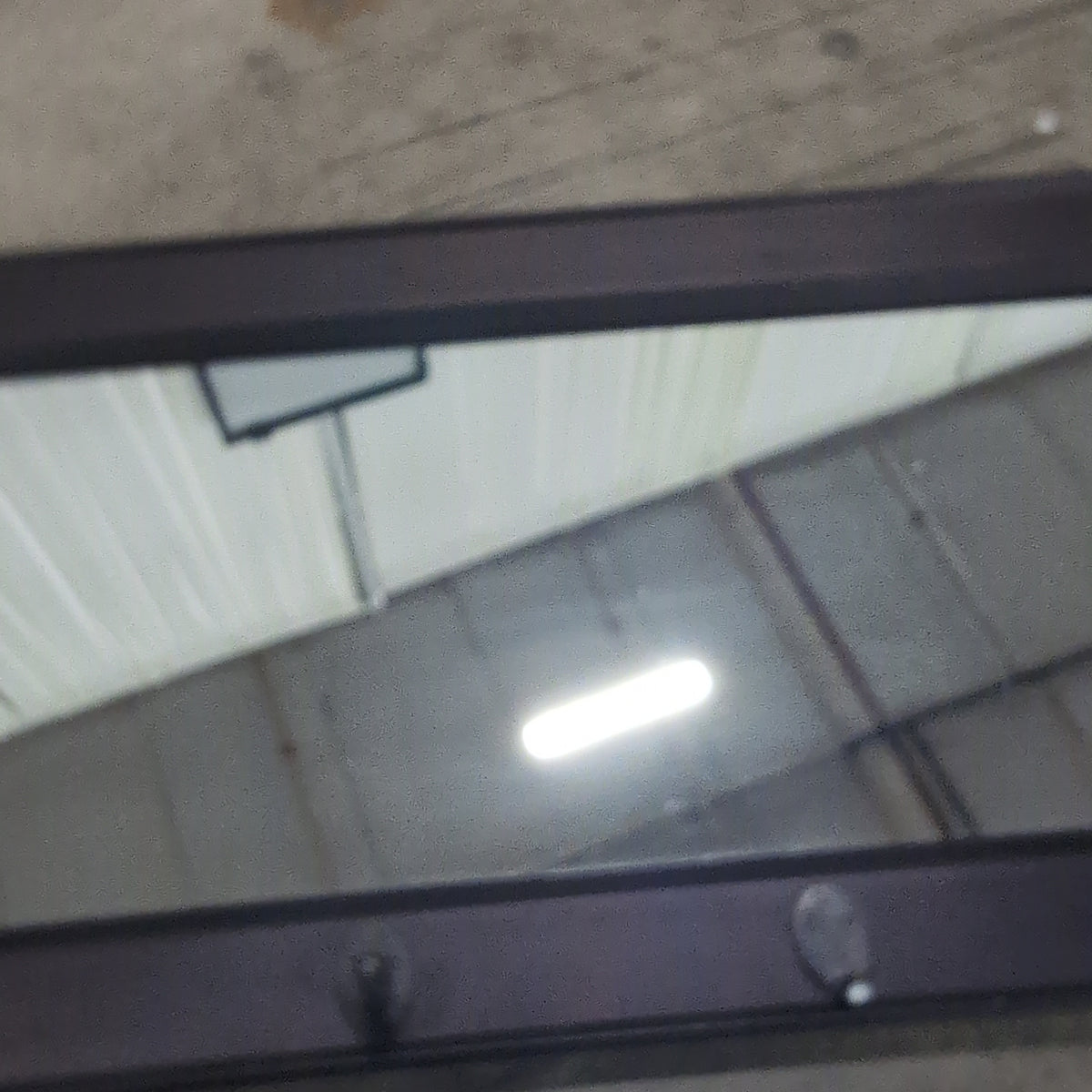 Dark Brown Rectangular Mirror with 5 Metal Hooks