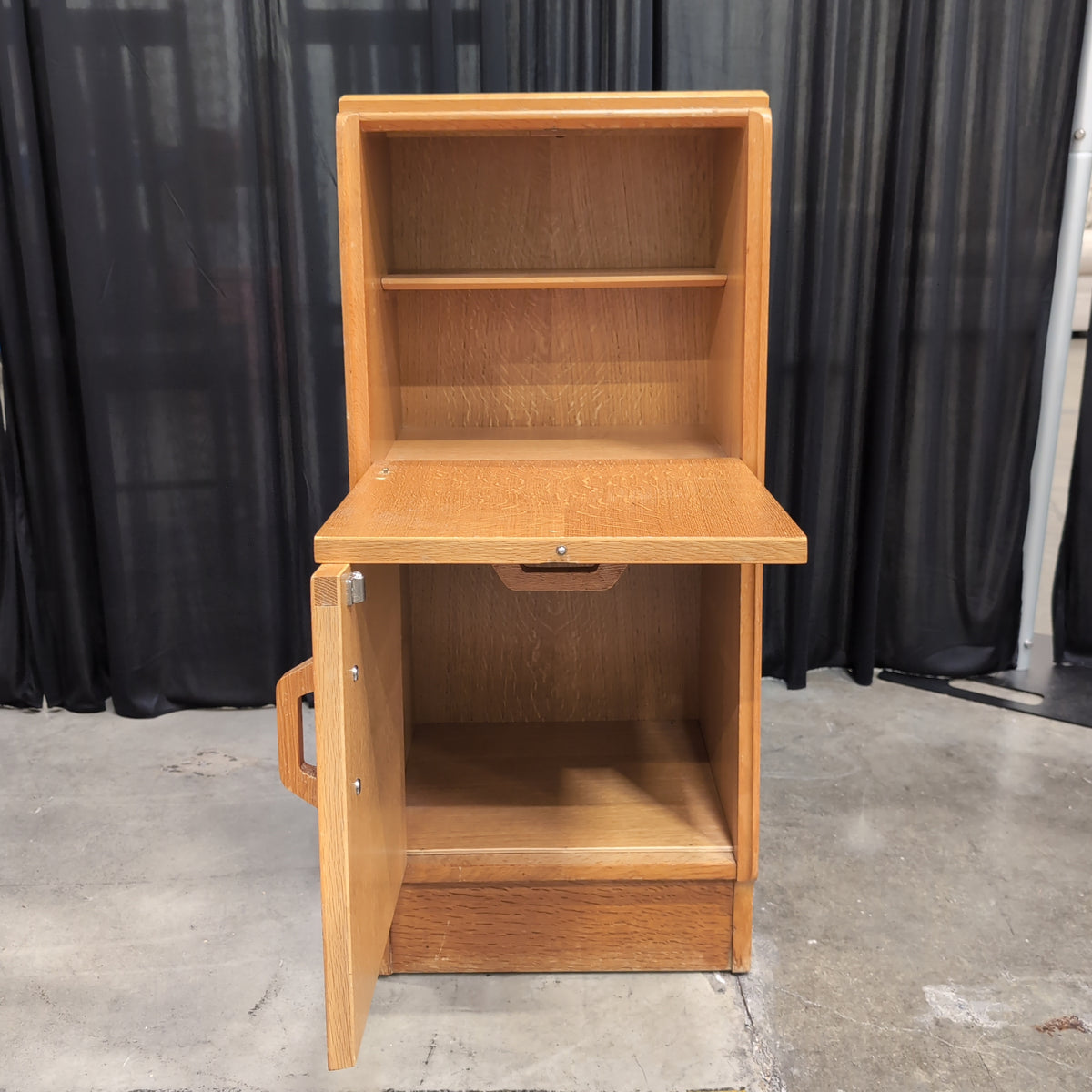 Warm Brown Wood Two-Drawer Filing Cabinet