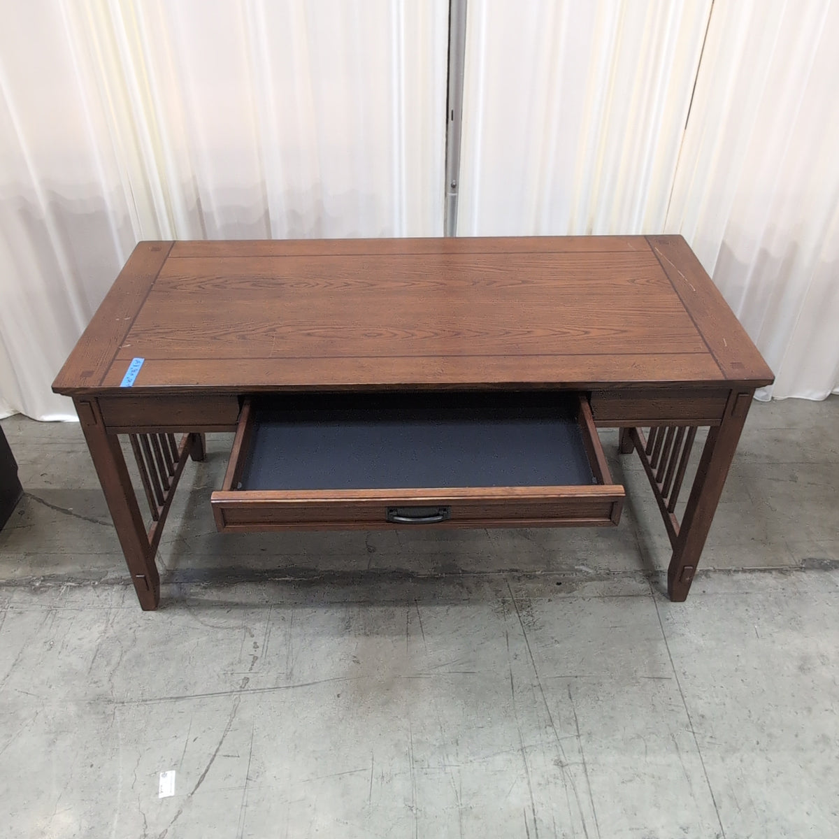 Dark Wood Writing Desk with a Single Drawer
