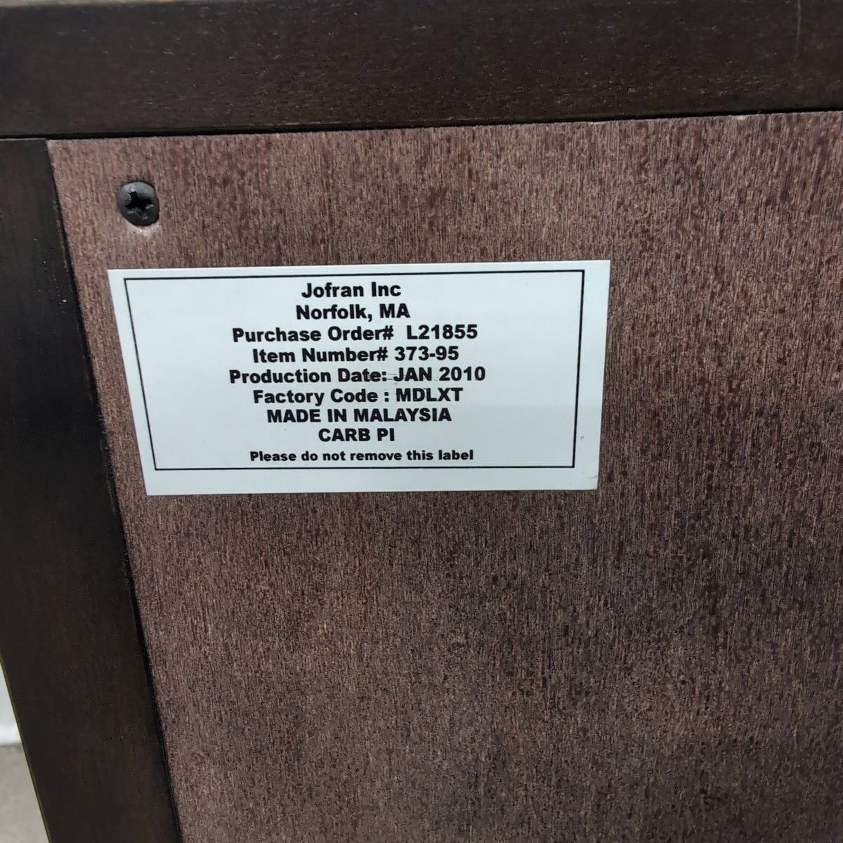 Dark Brown Wood Buffet with Sliding Door