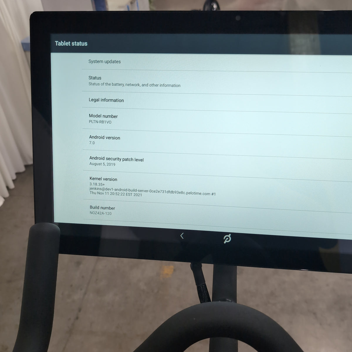 Peloton Black Exercise Bike with Integrated Screen