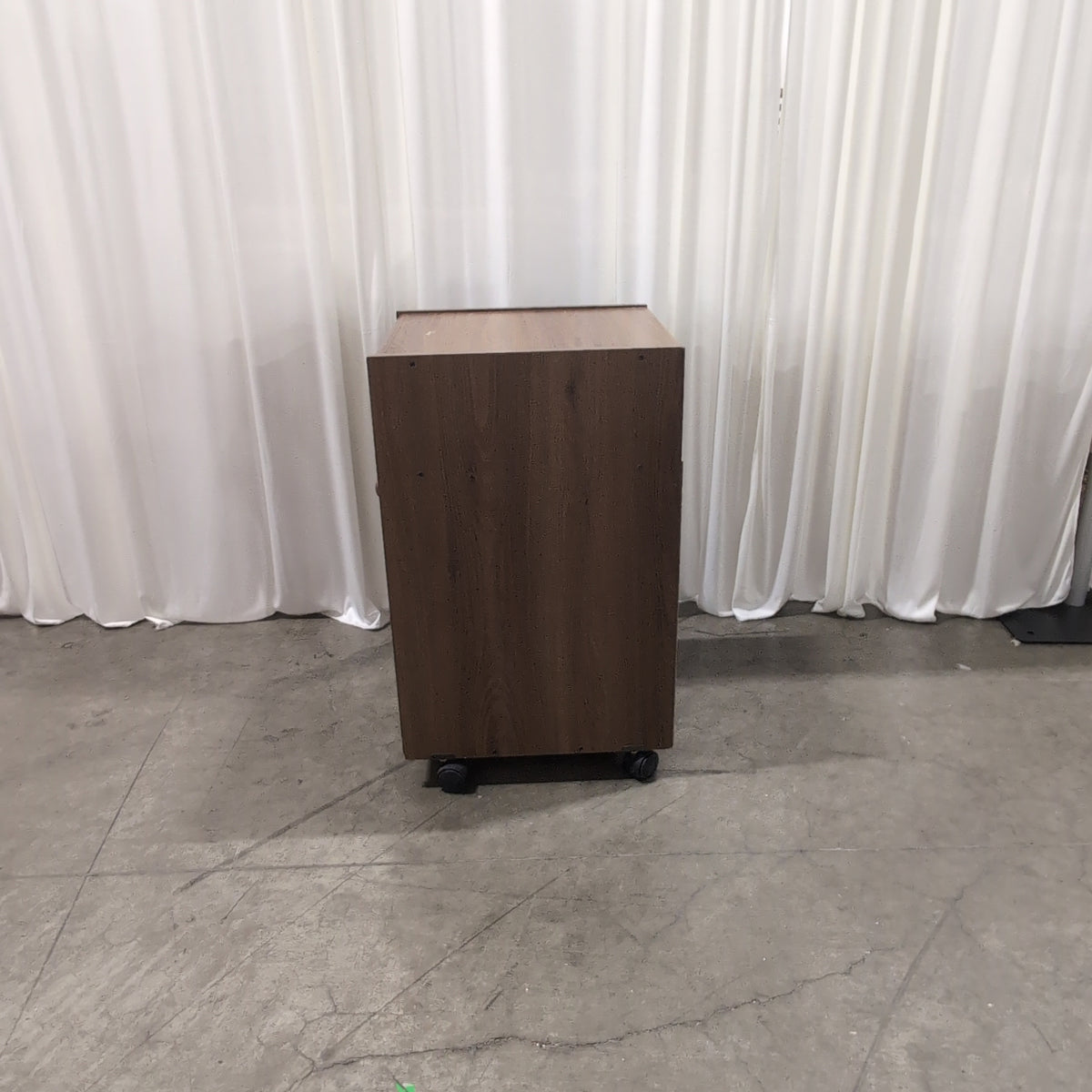 Functional Brown Wood Nightstand with Two Drawers