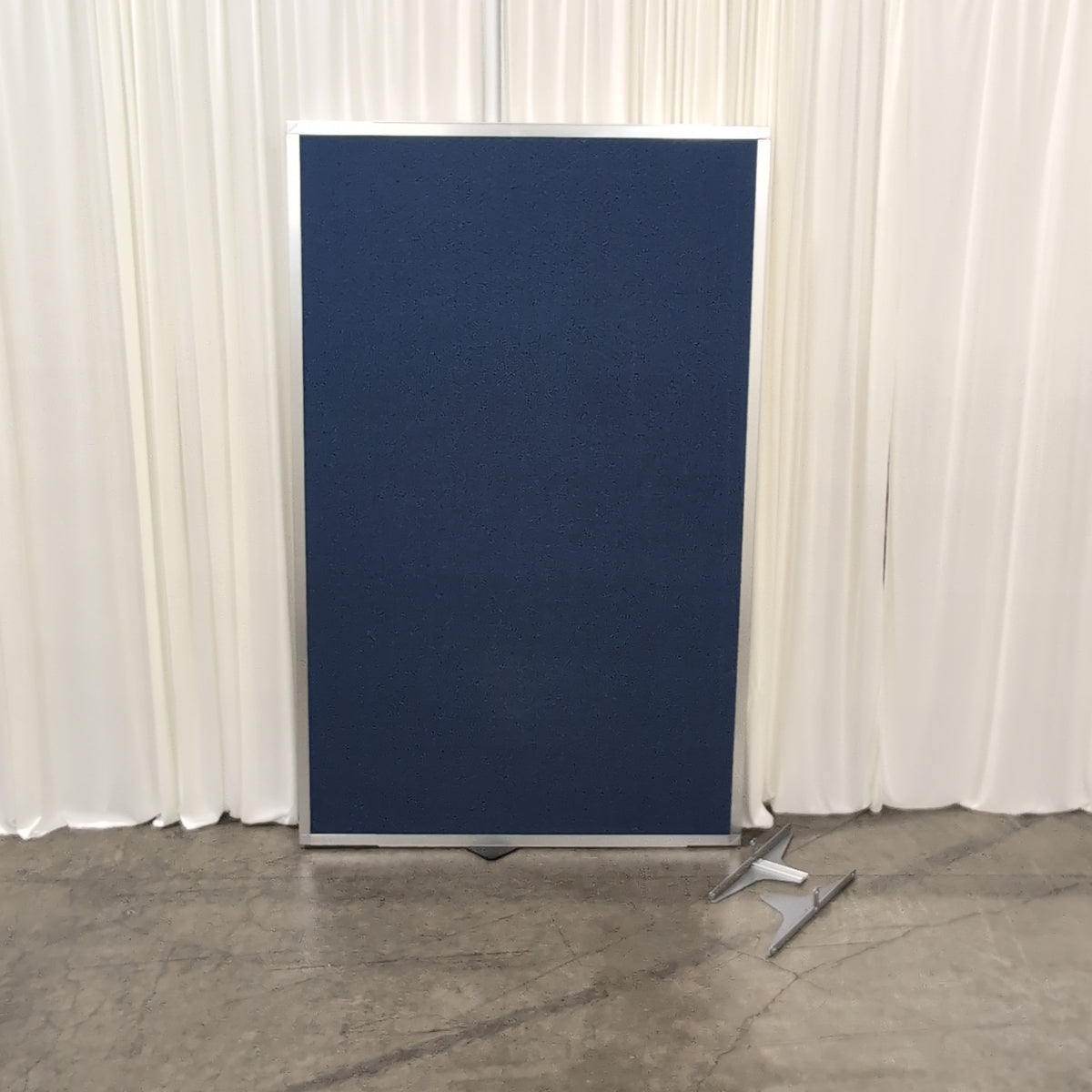 Navy Blue Fabric Display Board with Metal Frame