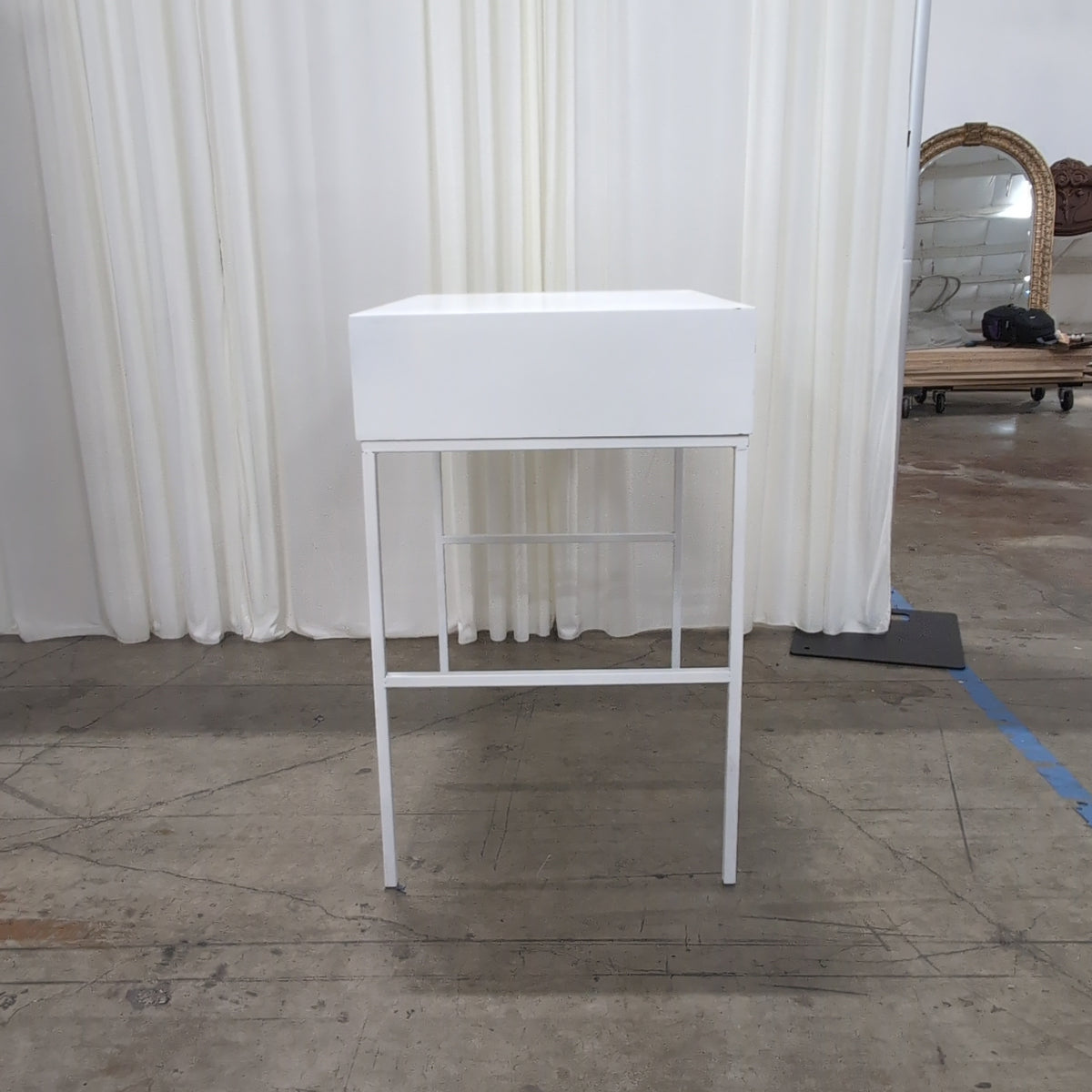 White Two-Drawer Home Office Desk