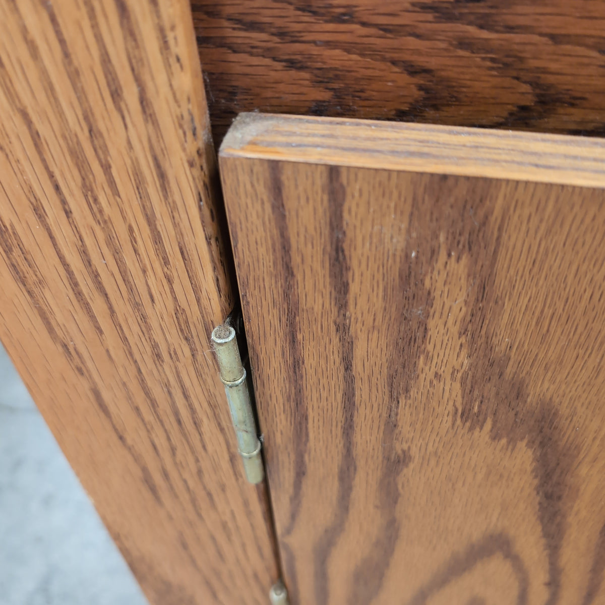 Medium Brown Wood Bookcase with Cabinet Storage