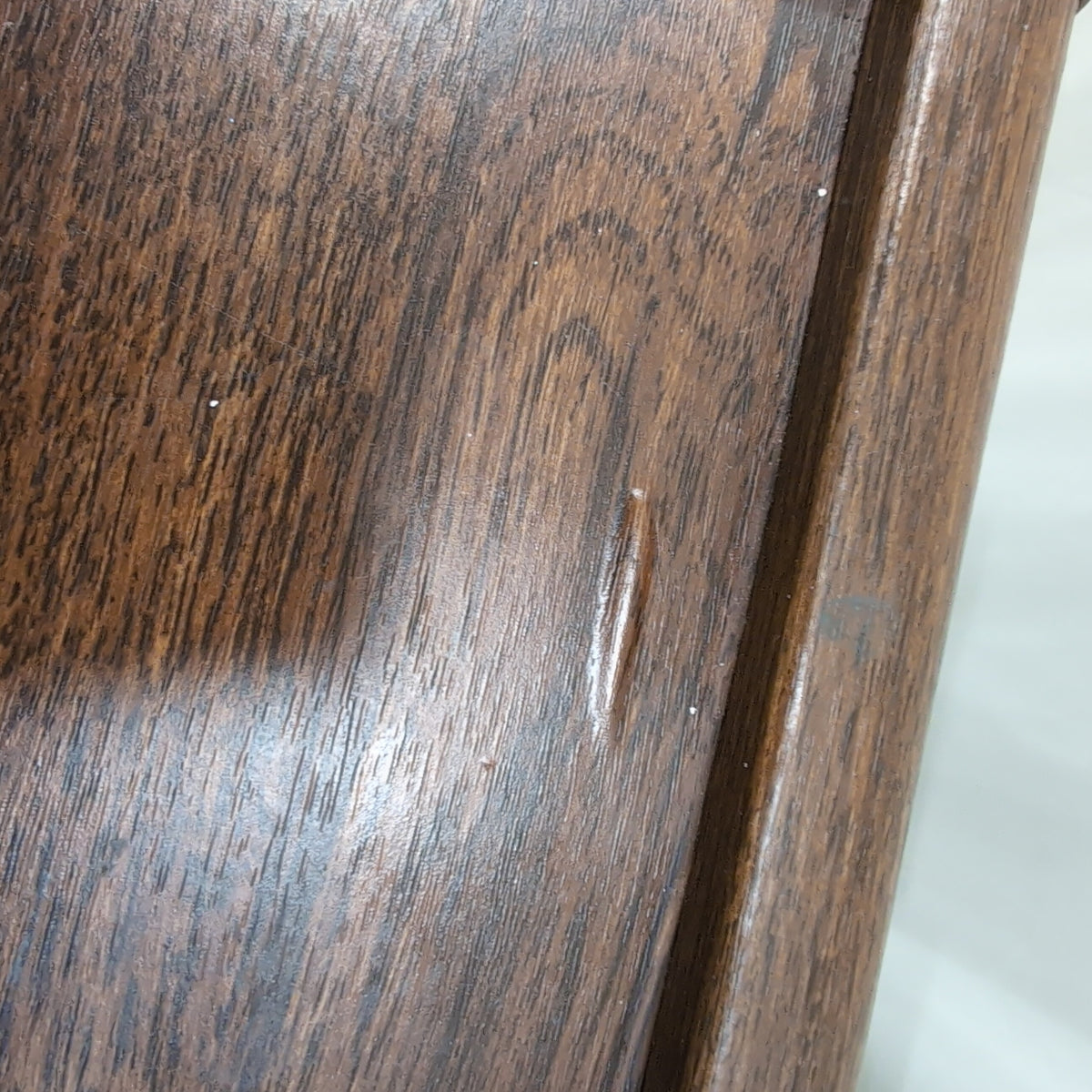 Dark Wood End Table with Open Shelf