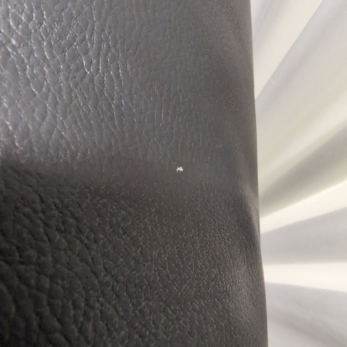Black Faux Leather Tufted Back Couch