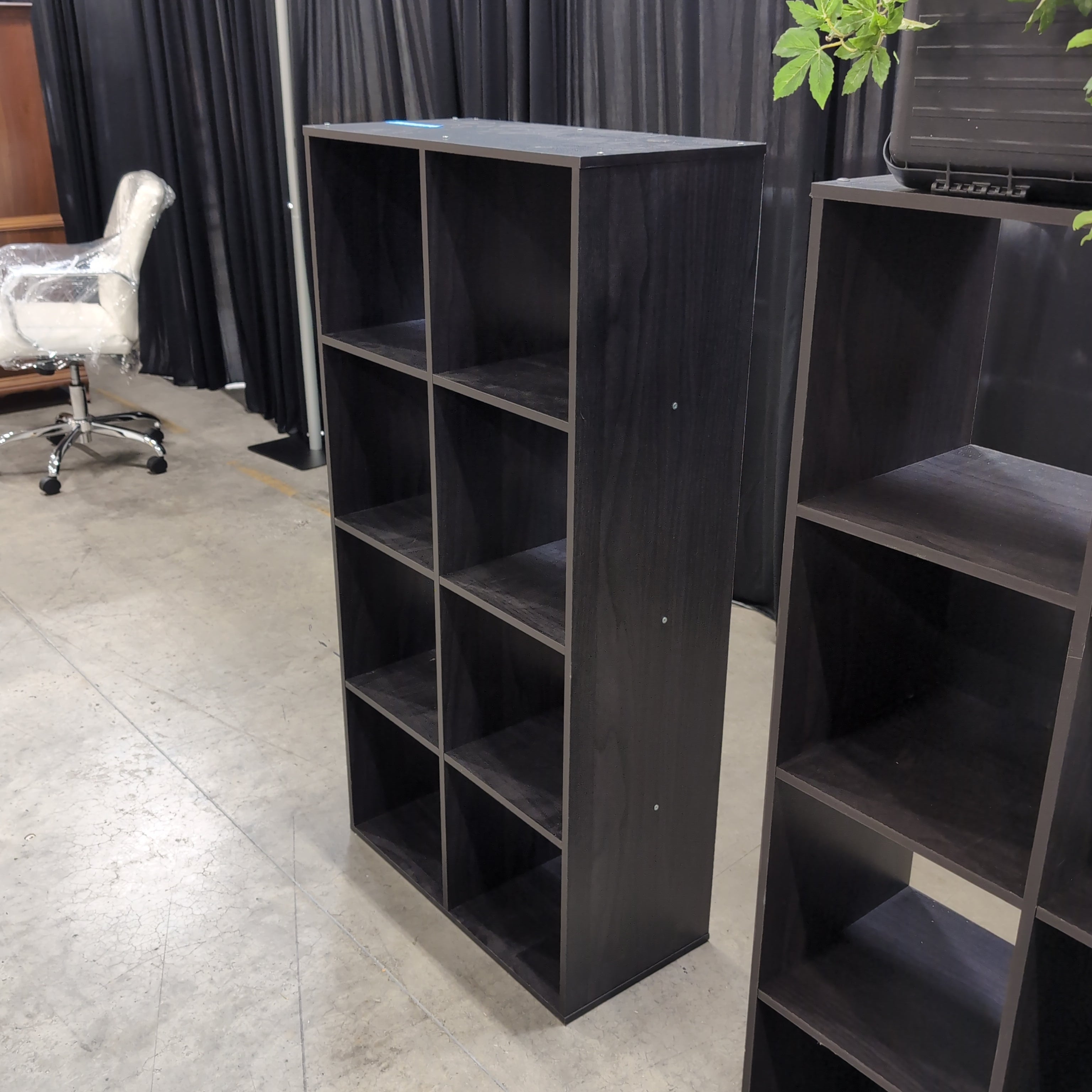 Dark Brown Laminate Cube Storage Bookcase