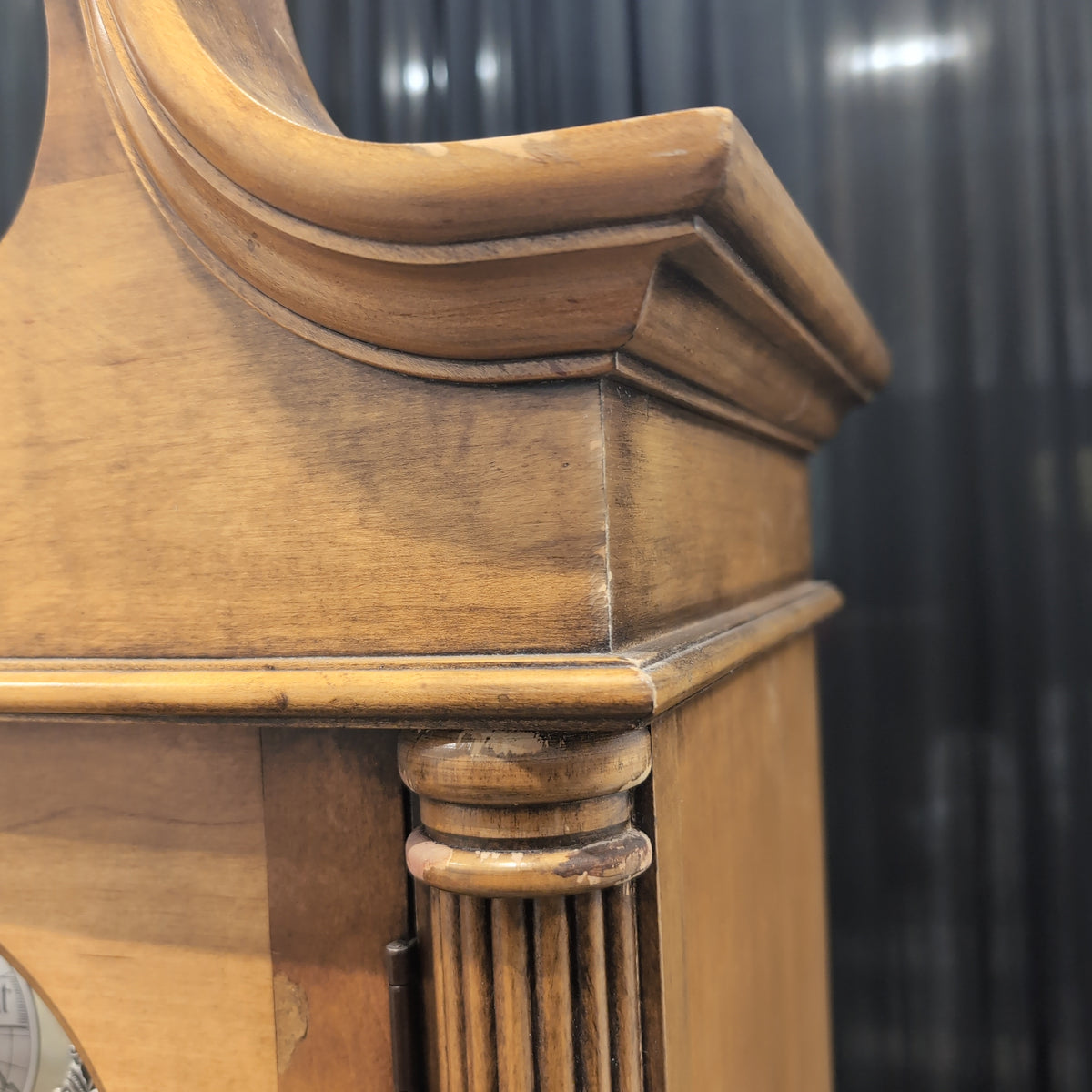 Howard Miller Classic Fluted Column Grandfather Clock in Light Wood