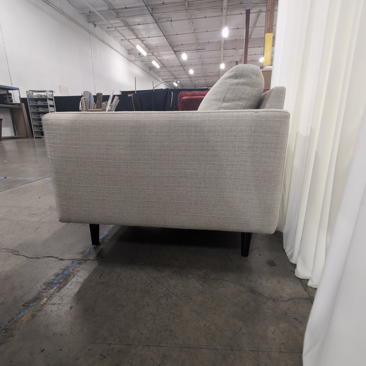 Neutral Textured Fabric Accent Chair