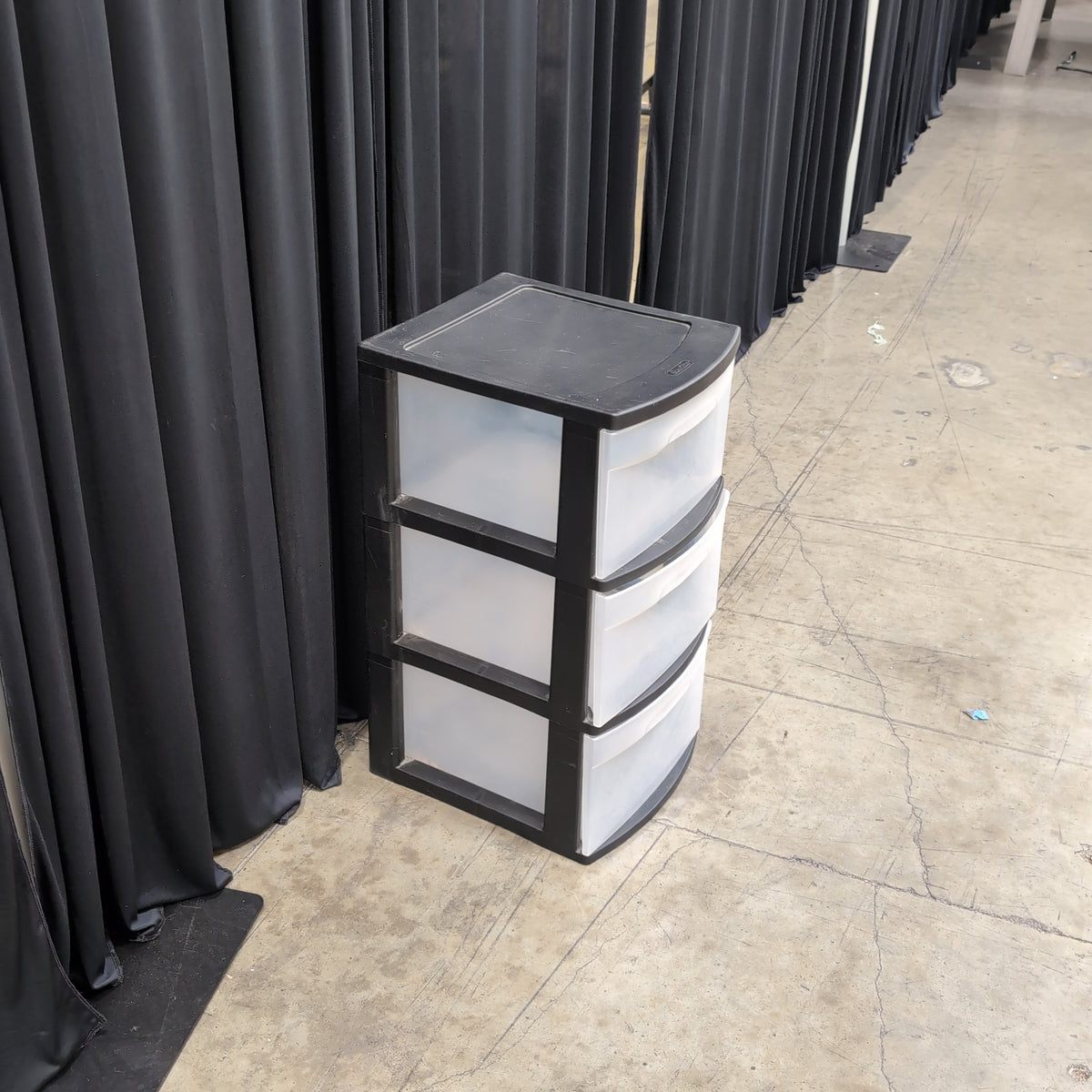 Sterilite Clear Three-Drawer Storage Unit