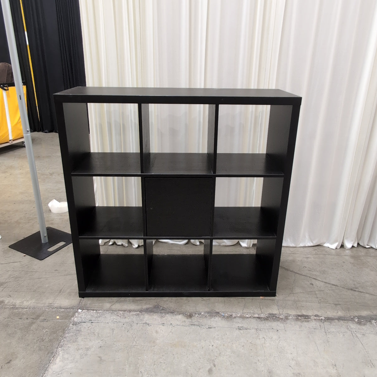 Dark Grey Twelve-Cube Bookcase in Wood-Look Laminate