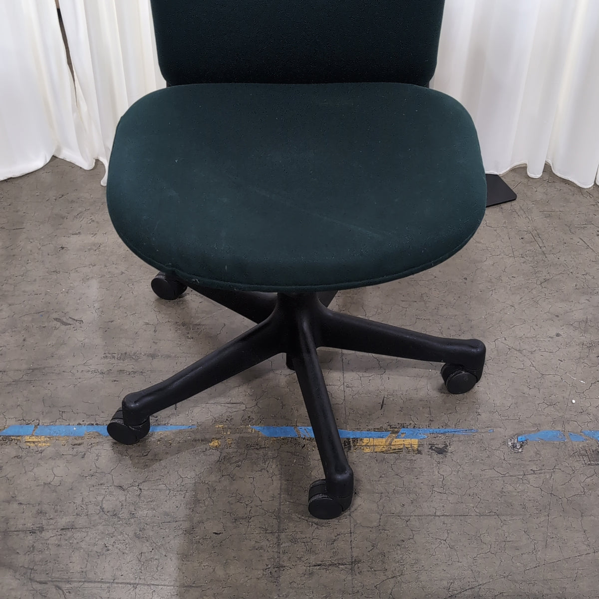 Dark Teal Fabric Swivel Office Chair