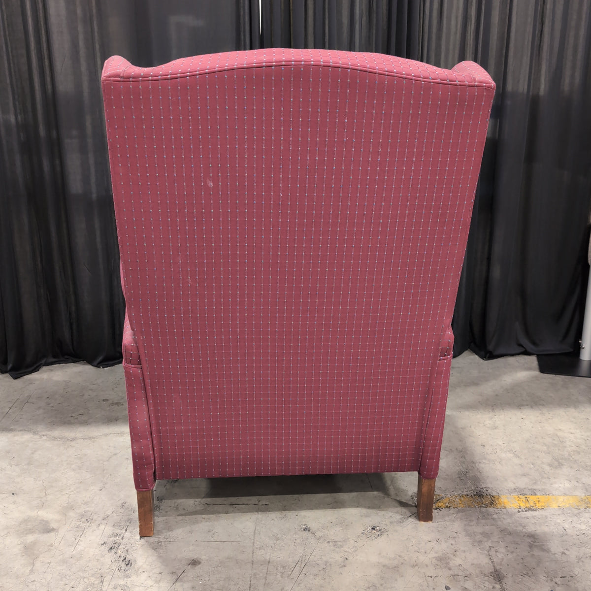 Mauve Wingback Recliner with Cabriole Legs