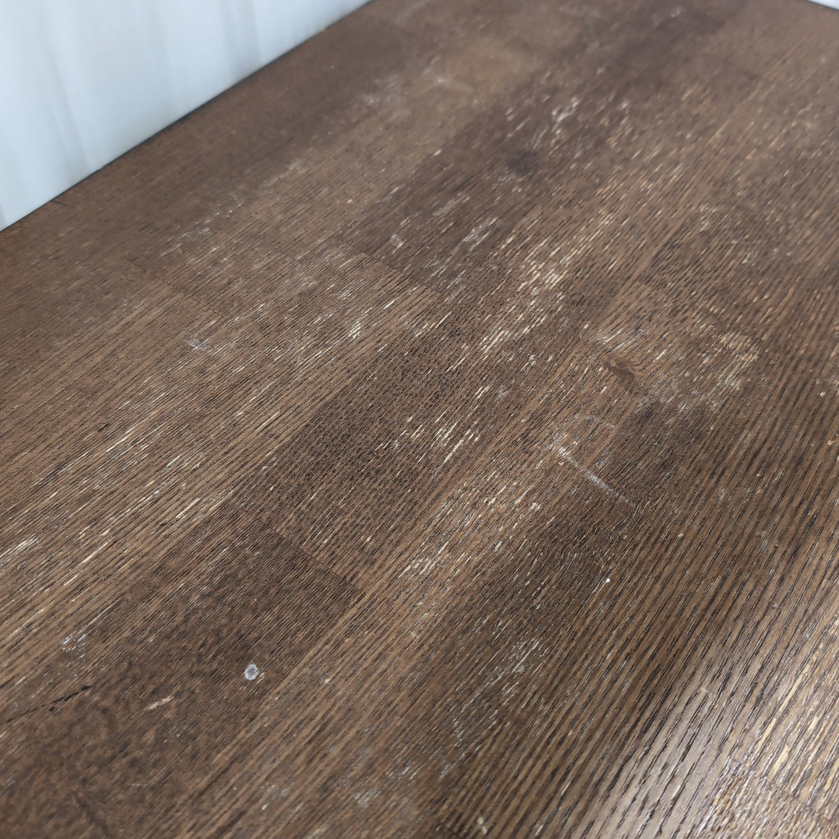 Industrial Wood and Metal Coffee Table with Wheels