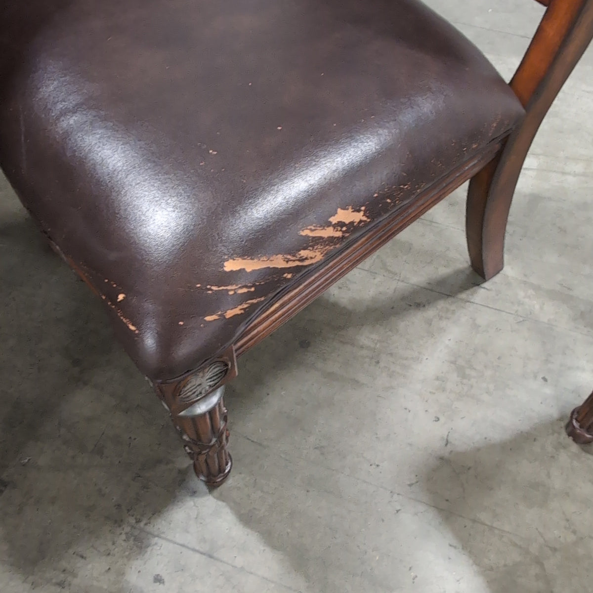 Ornate Traditional Carved Dining Table in Dark Wood