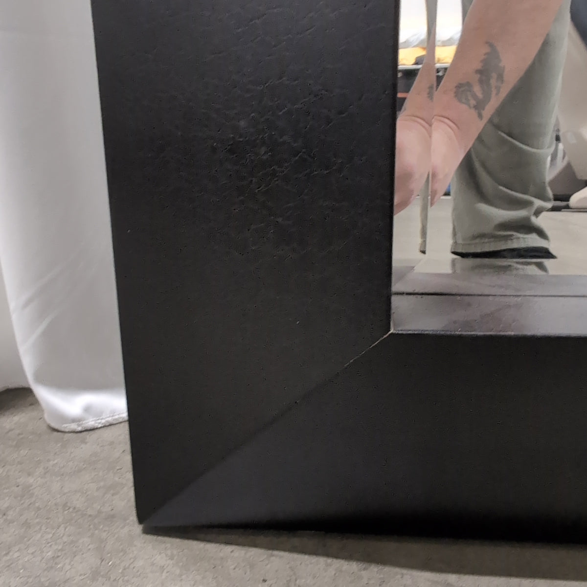 Contemporary Black Wood Frame Wall Mirror