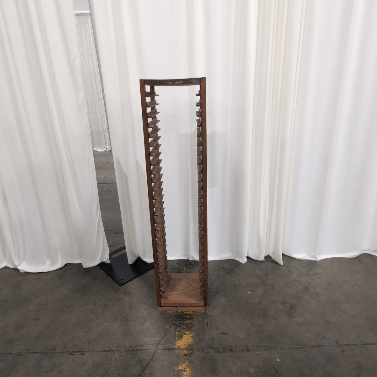 Tall Brown Wood CD Rack