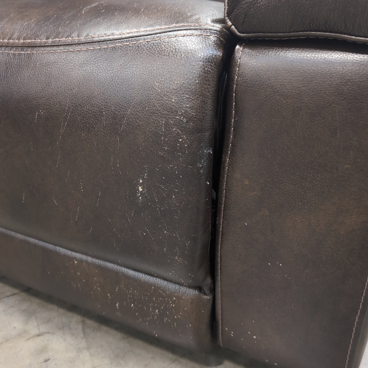 Brown Faux Leather Recliner Chair with Side Lever