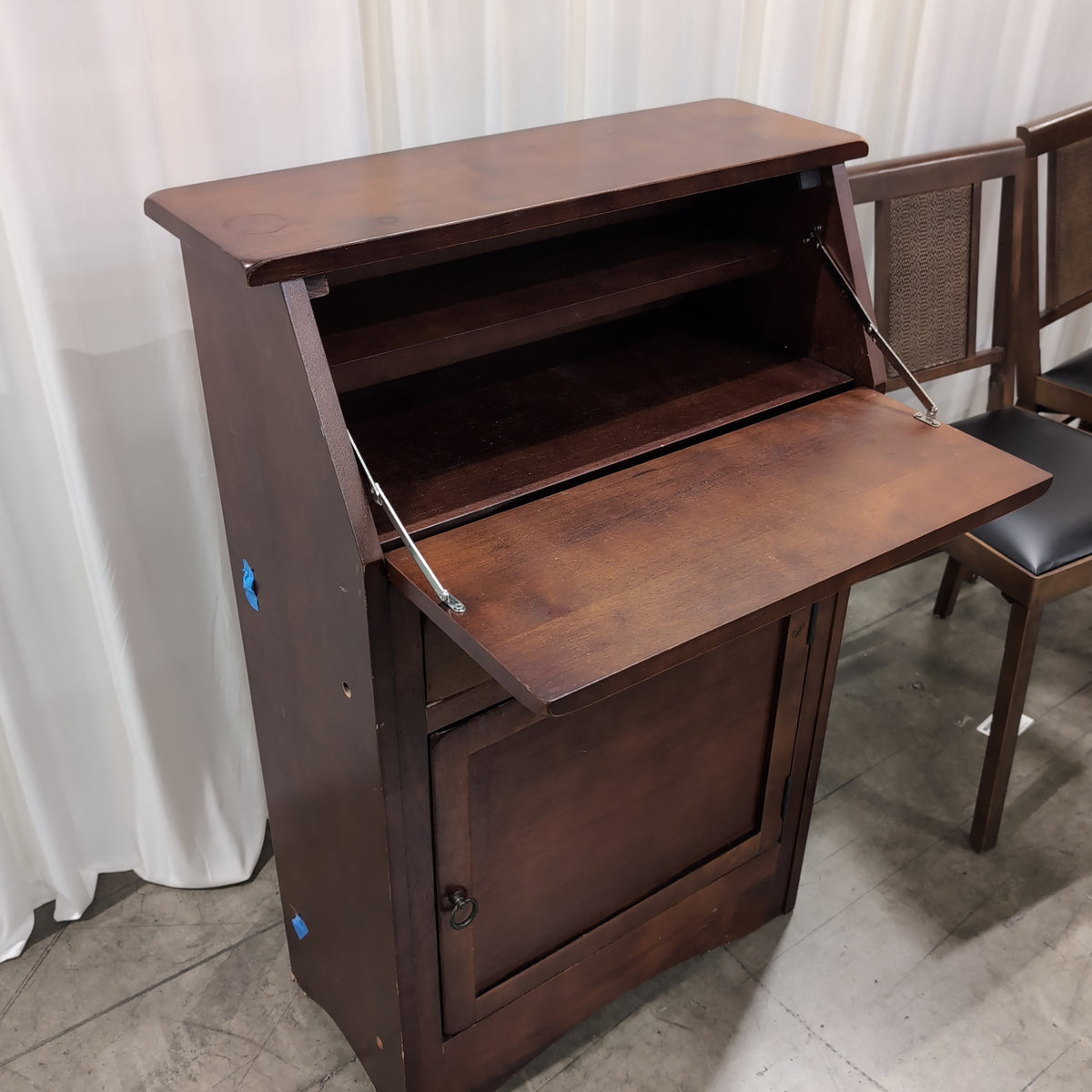Traditional Brown Wood Secretary Desk