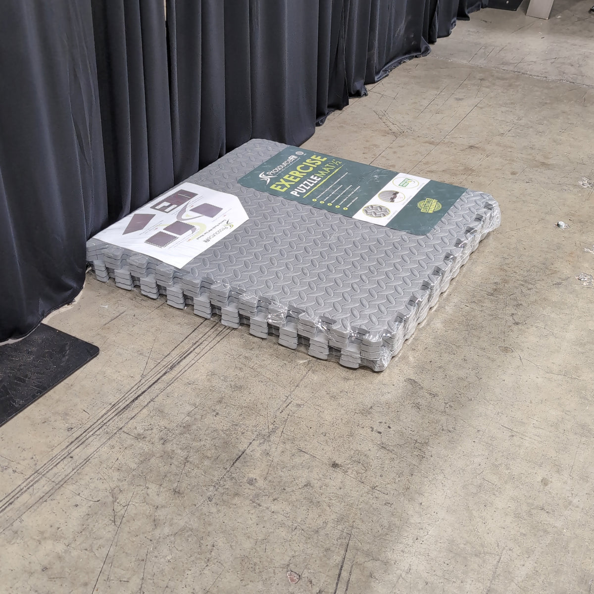 ProsourceFit Grey Interlocking Exercise Puzzle Mat in EVA Foam