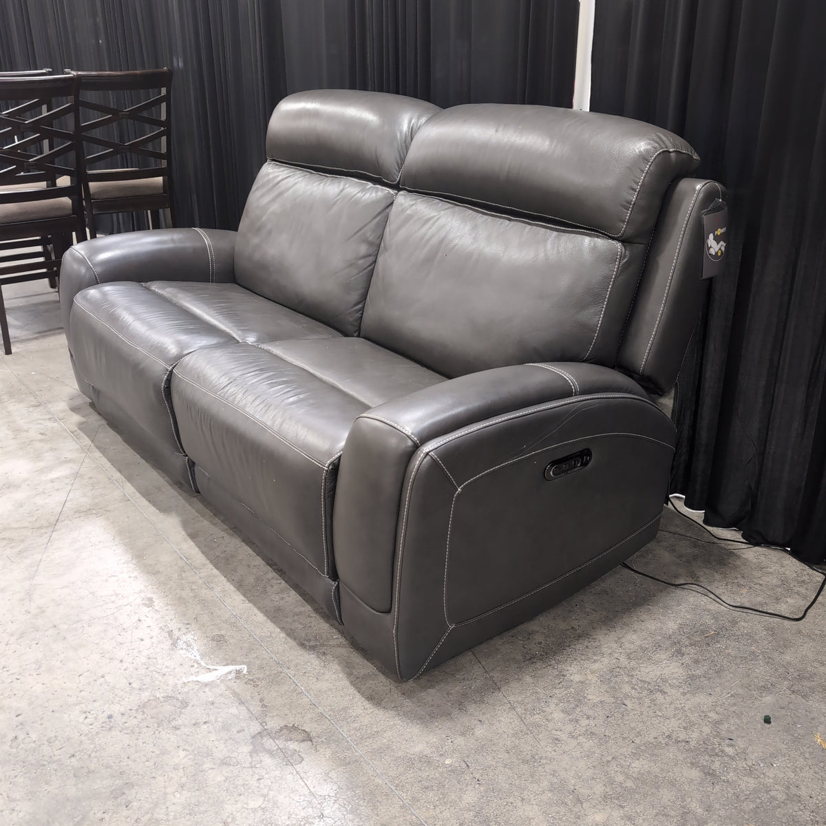 Gray Padded Modular Recliners with Console