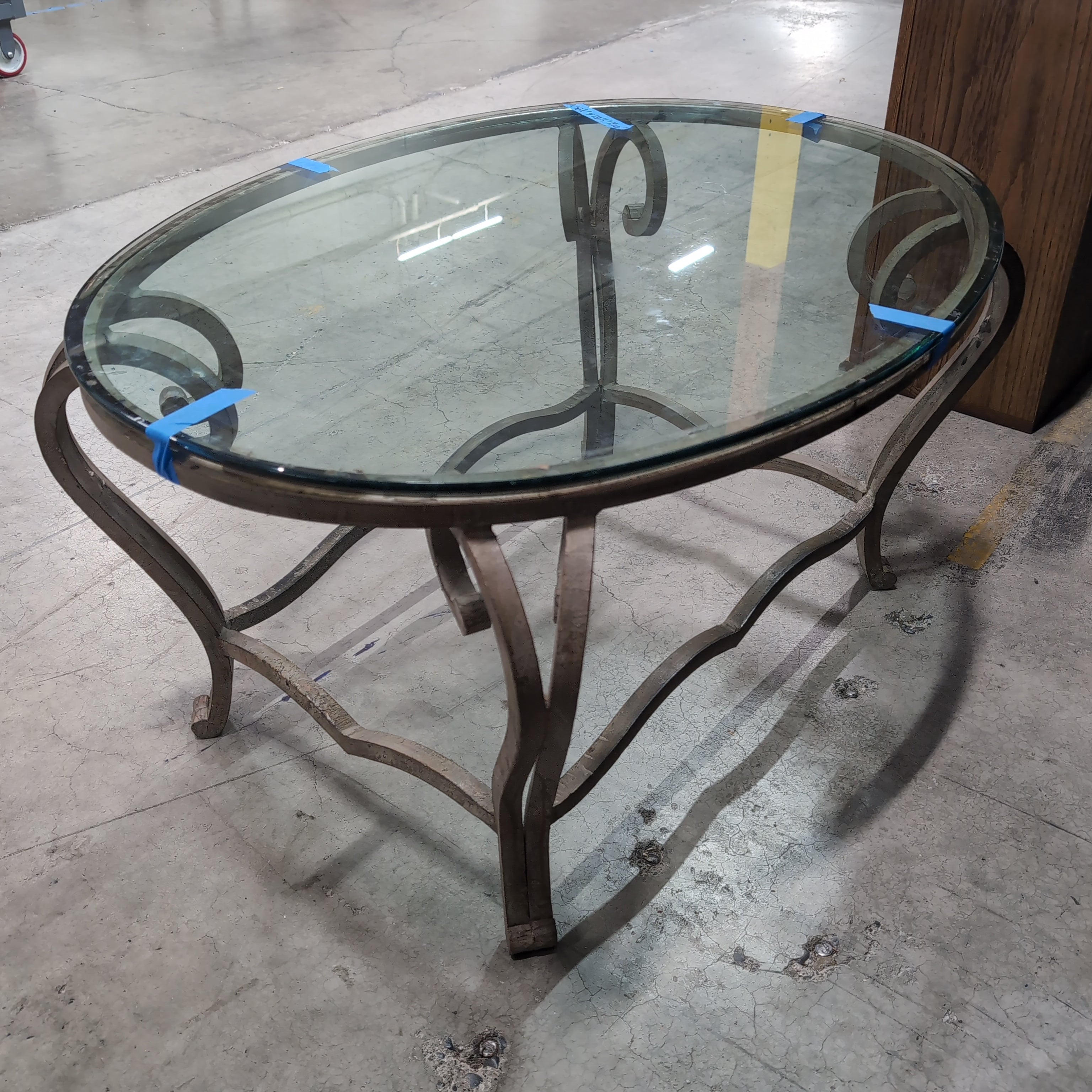 Ornate Scrolled Metal Coffee Table Base