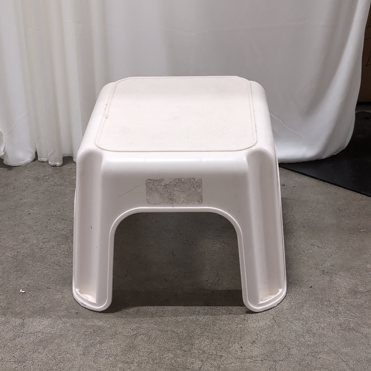 White Plastic Utility Stool