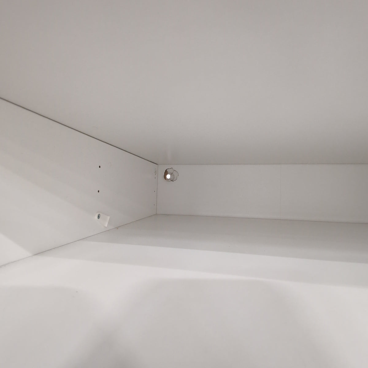IKEA Modern White Wood Armoire with Two Drawers
