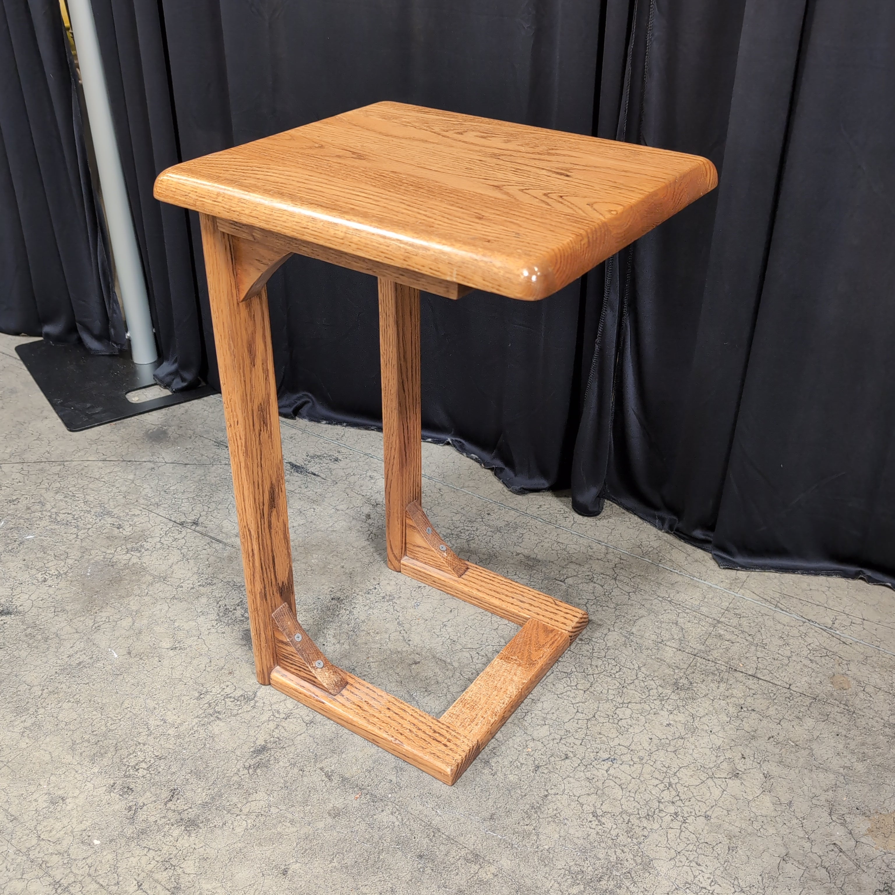 Light Brown Wood C-Table in Natural Finish