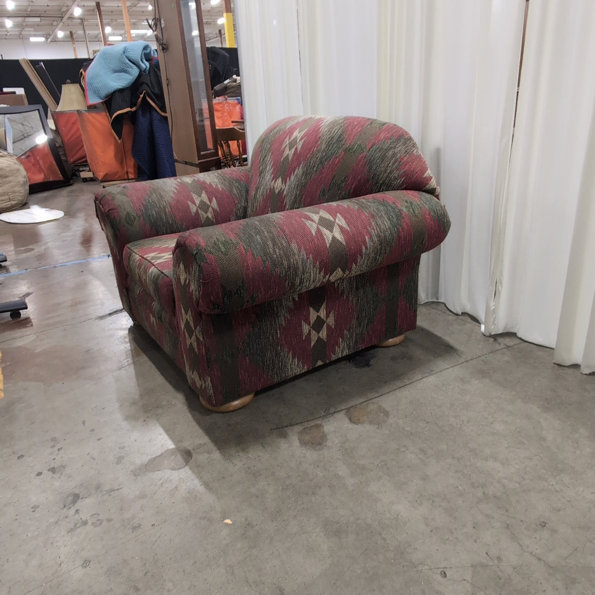 Southwestern Pattern Upholstered Armchair