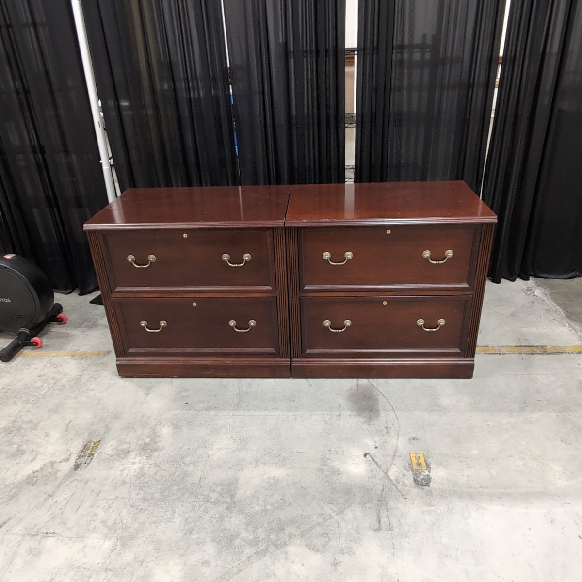 Hekman-Cherry Finish Two-Drawer Wood Filing Cabinet