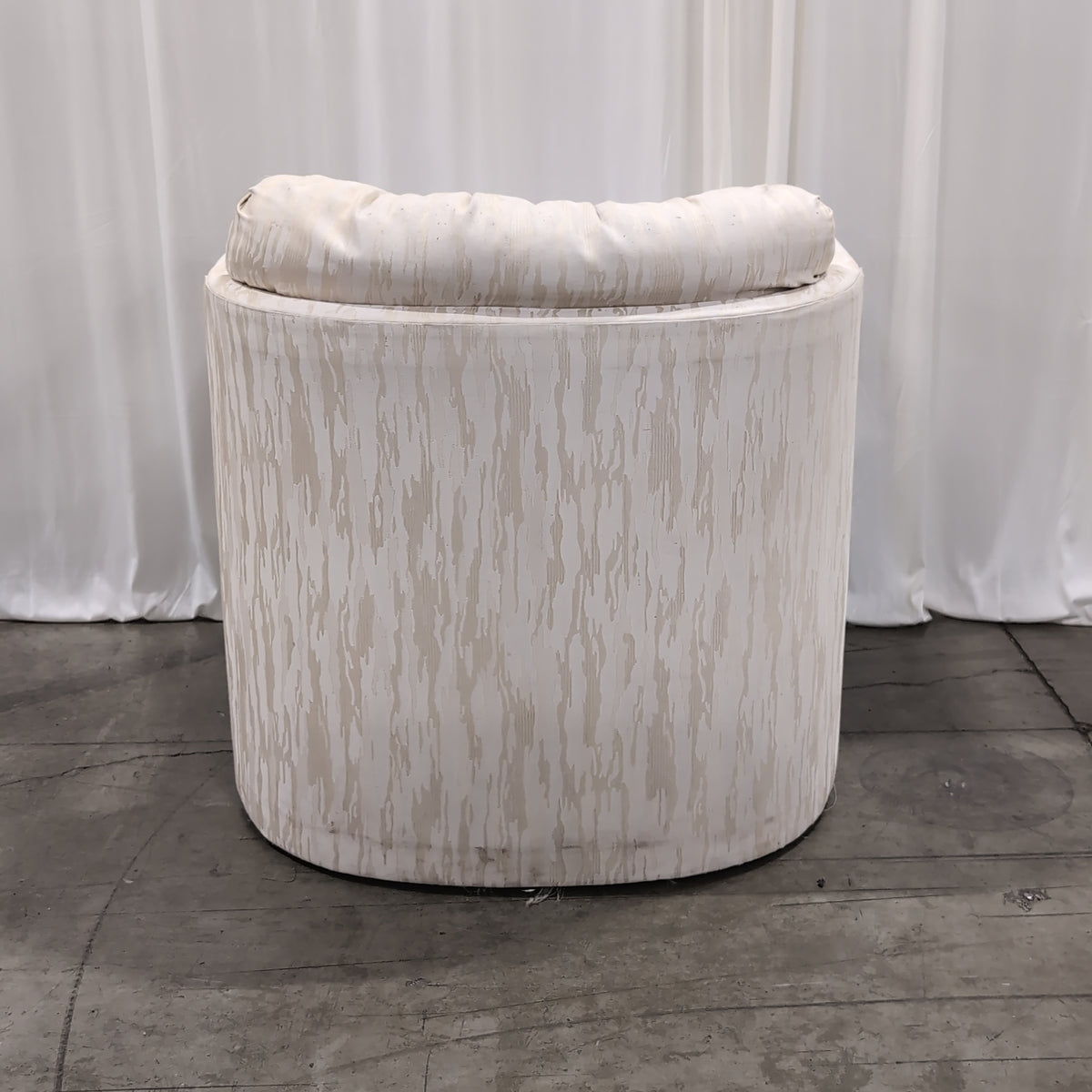 Cream Patterned Upholstered Armchair
