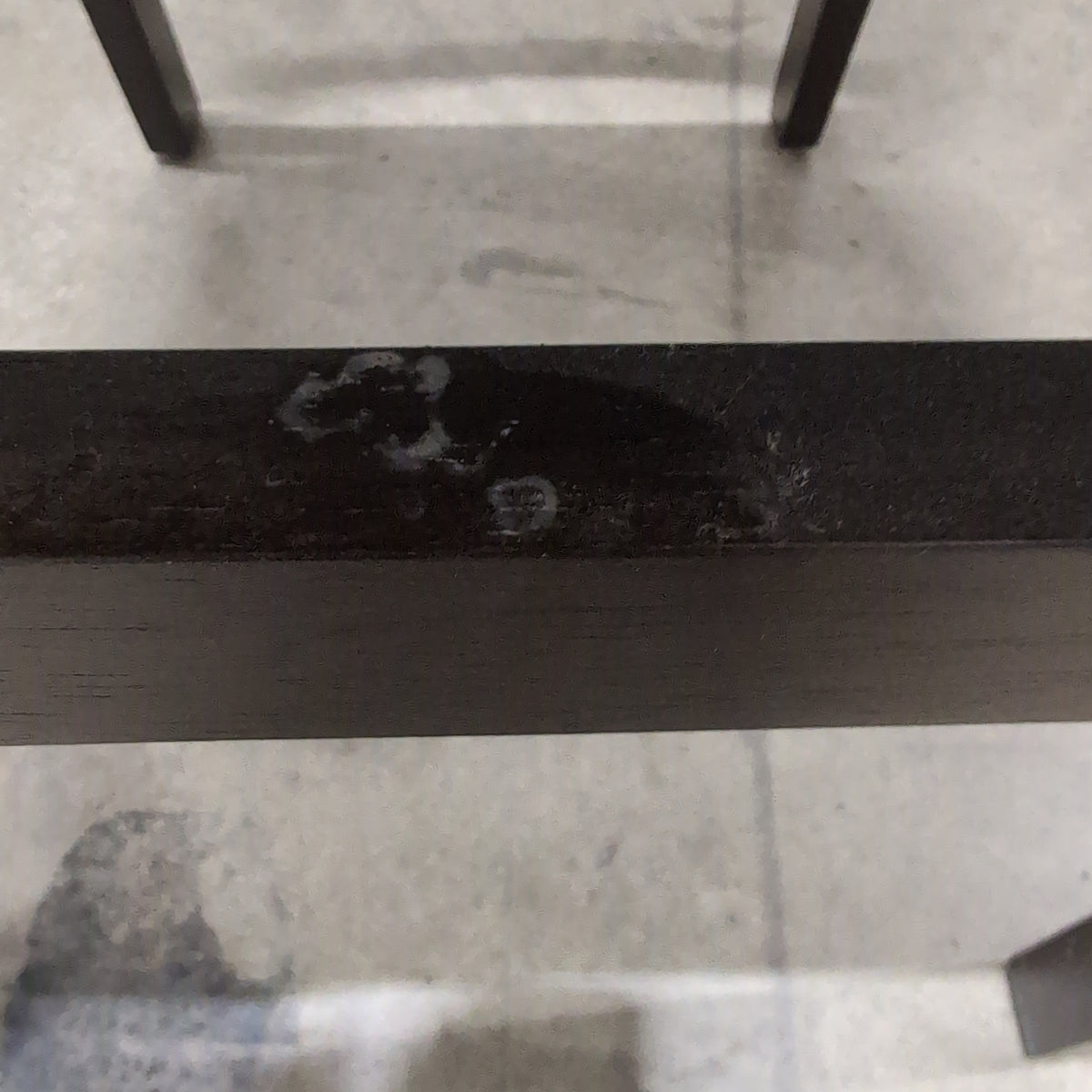 Dark Wood Slat Back Dining Chair with Upholstered Seat