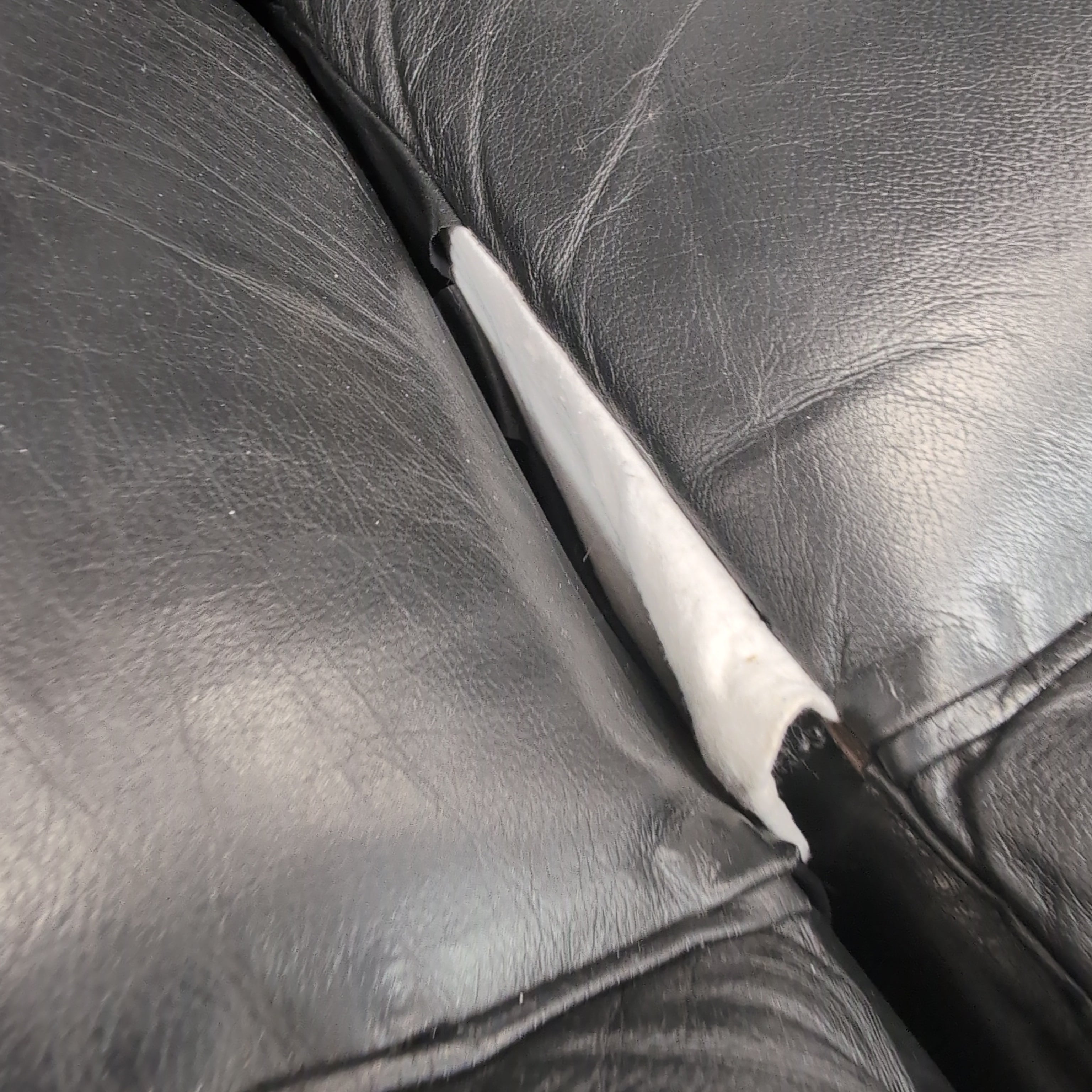 Black Faux Leather Reclining Couch