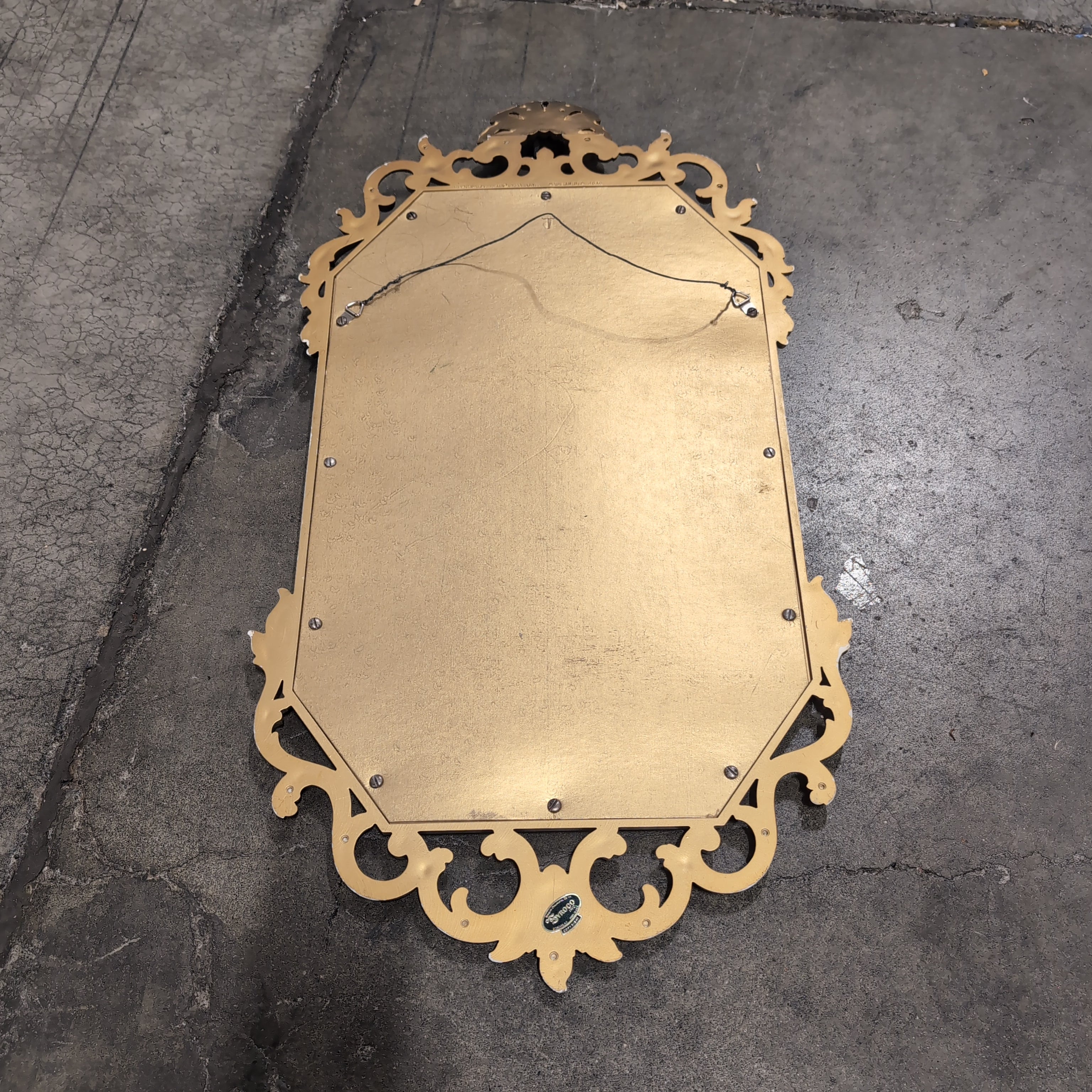 Ornate Gold Octagonal Wall Mirror